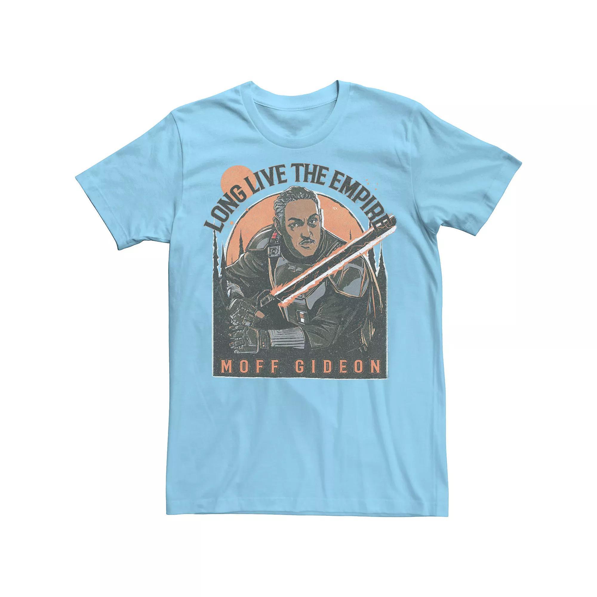 Men's Star Wars the Mandalorian Long Live The Empire Poster Tee, Size: XXL, Light Blue Product Image