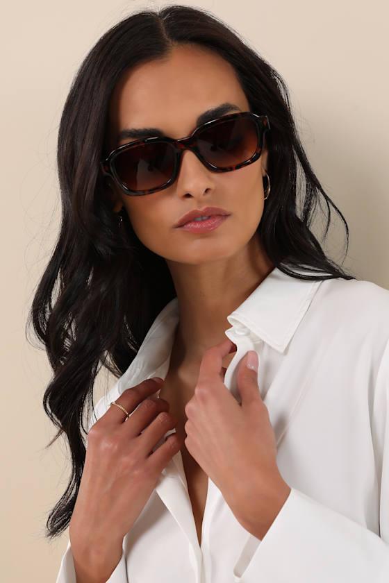 Iona Brown Tortoise Square Sunglasses Product Image