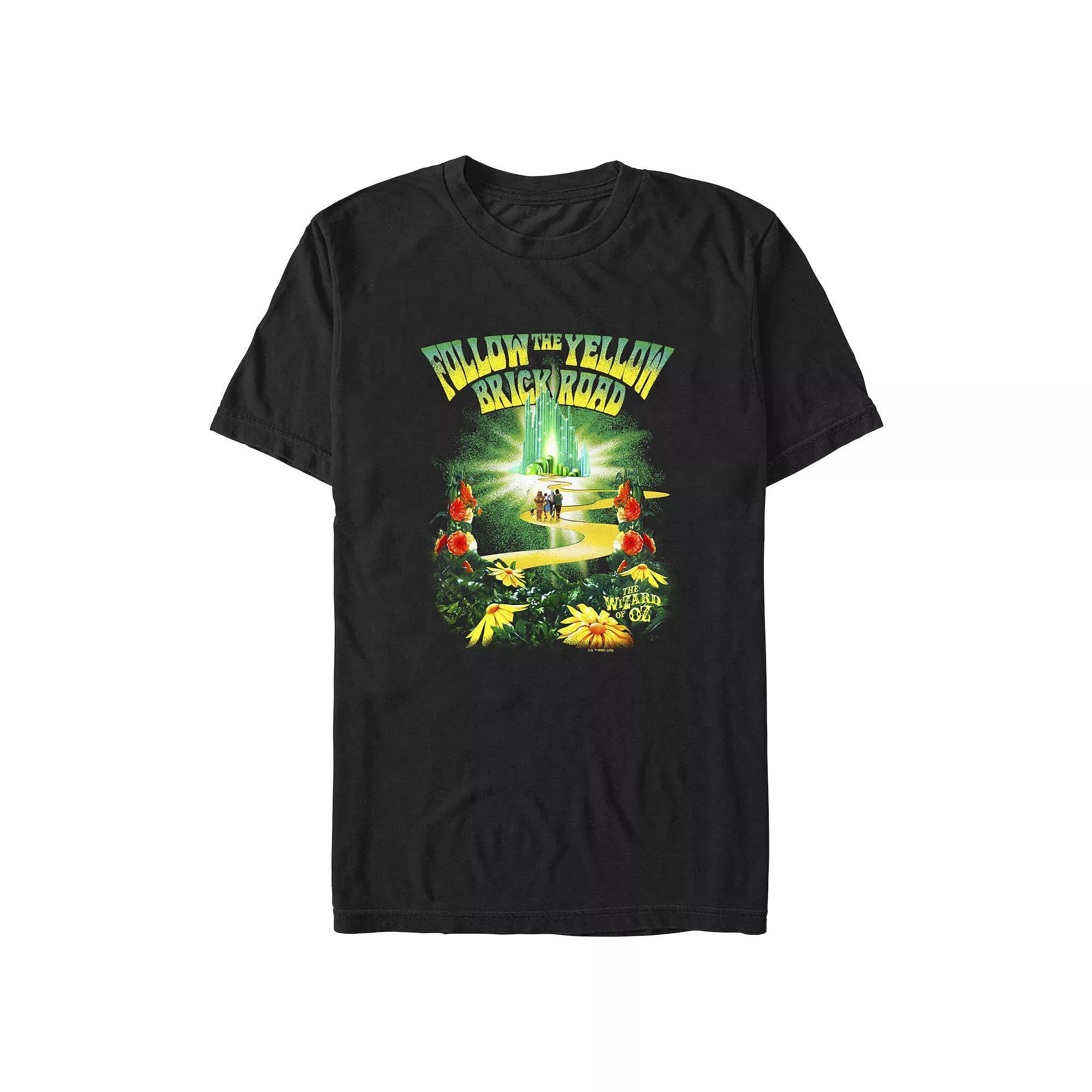 Men's The Wizard of OZ Long Strange Road Graphic Tee, Size: XXL, Black Product Image