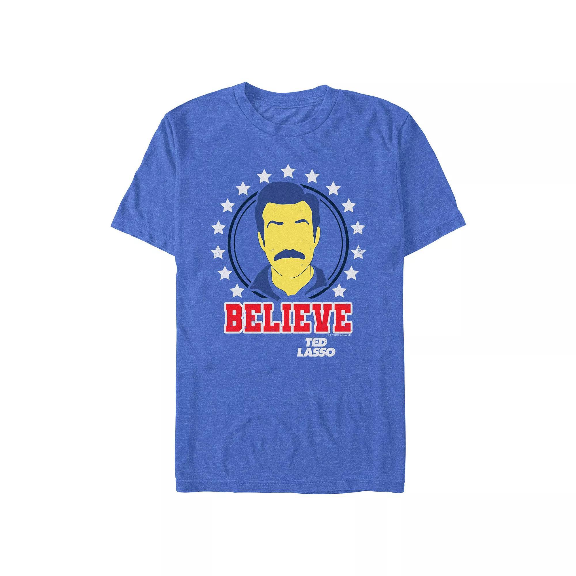 Men's Ted Lasso Star Lockup Graphic Tee, Size: XXL, Royal Grey Product Image