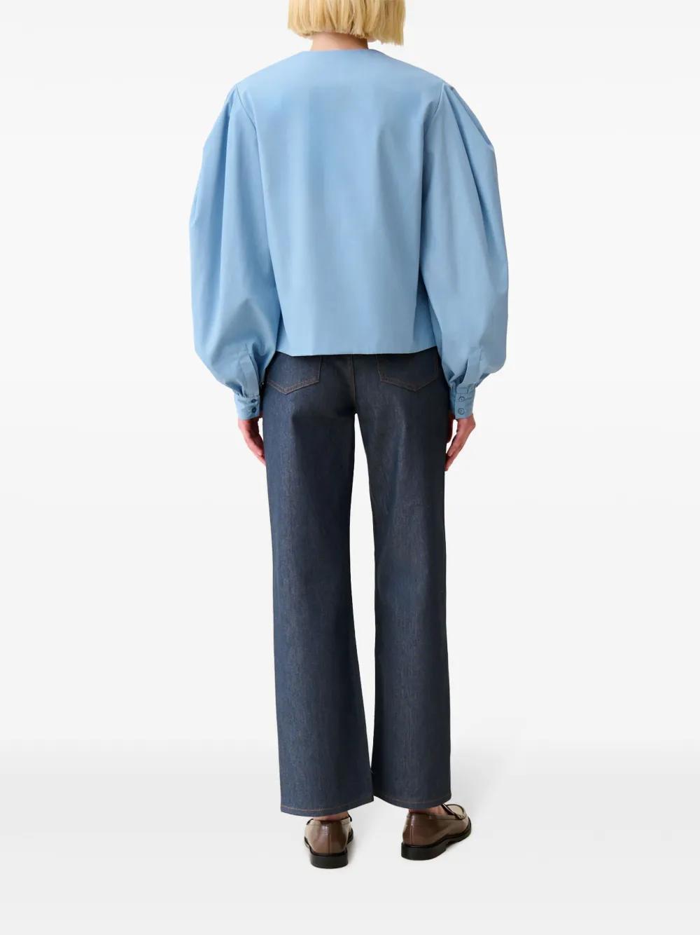 tie-front V-neck blouse Product Image