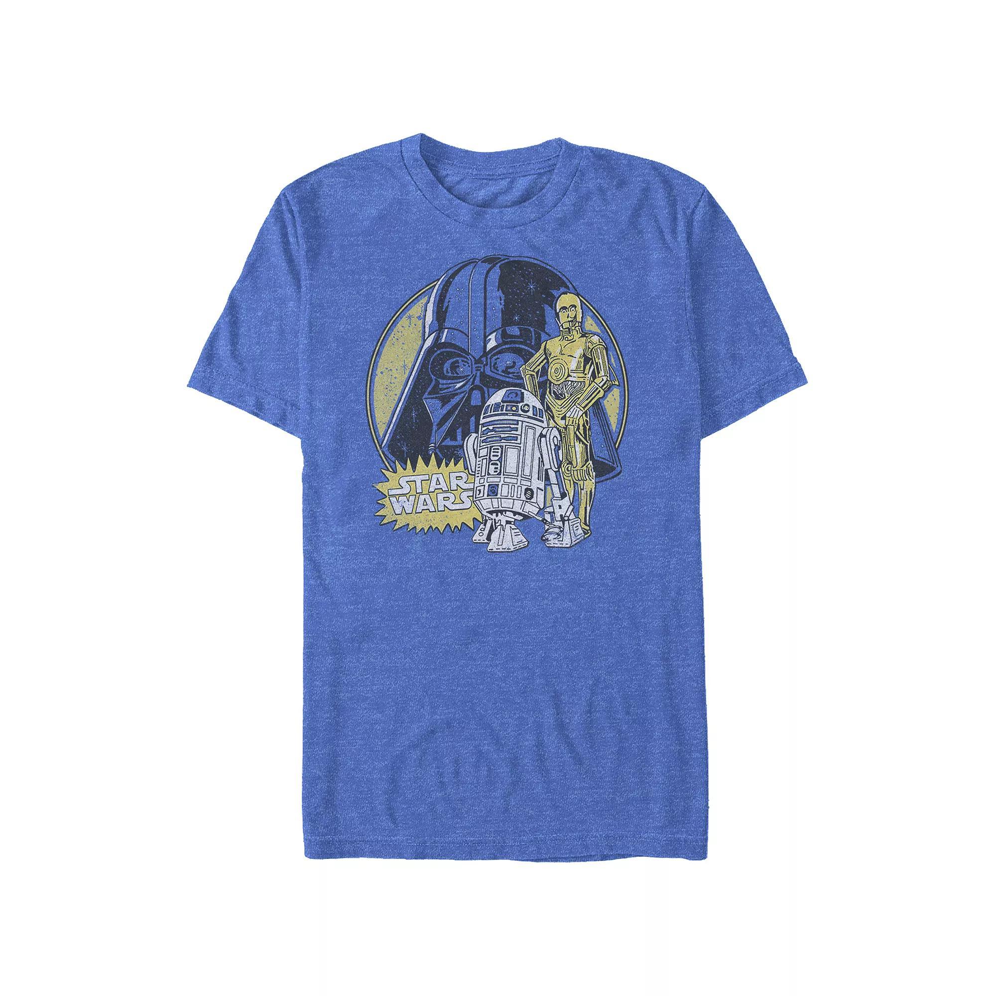 Big & Tall Star Wars Vintage Wars Graphic Tee, Men's, Size: 4XL Tall, Royal Grey Product Image