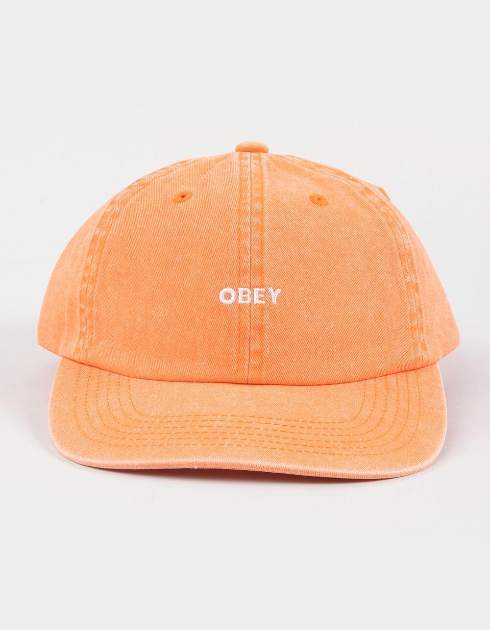 OBEY Pigment Bold 6 Panel Strapback Hat - ORANGE Product Image