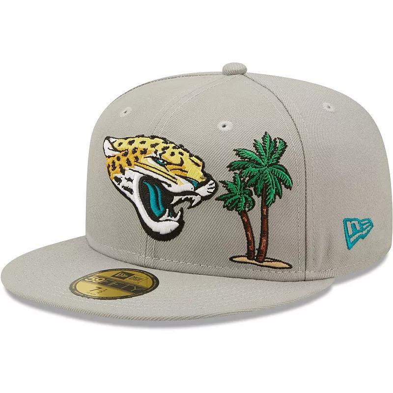 Men's New Era Gray Jacksonville Jaguars City Describe 59FIFTY Fitted Hat, Size: 7 7/8, Grey Product Image
