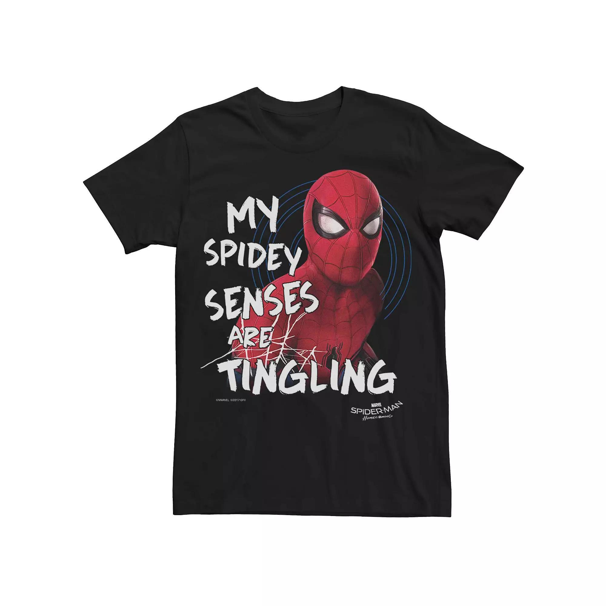 Men's Marvel's Spider-Man My Spidey Senses Are Tingling Tee, Size: Medium, Black Product Image