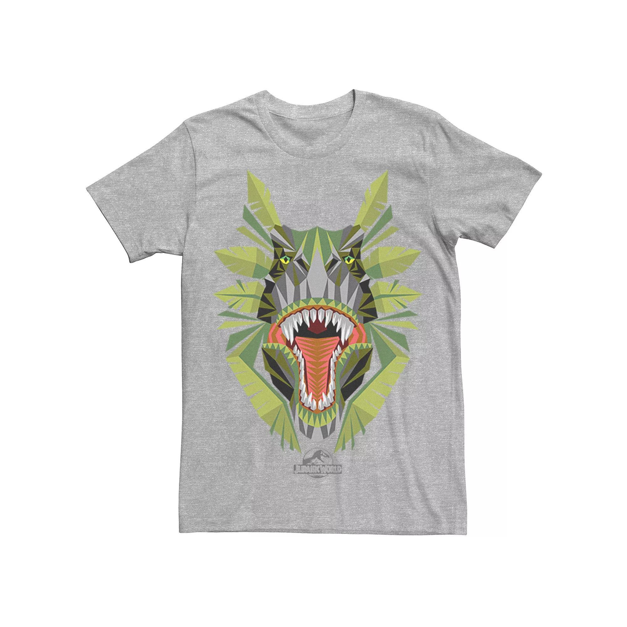 Mens Jurassic World Graphic Dino Tee Athletic Grey Product Image