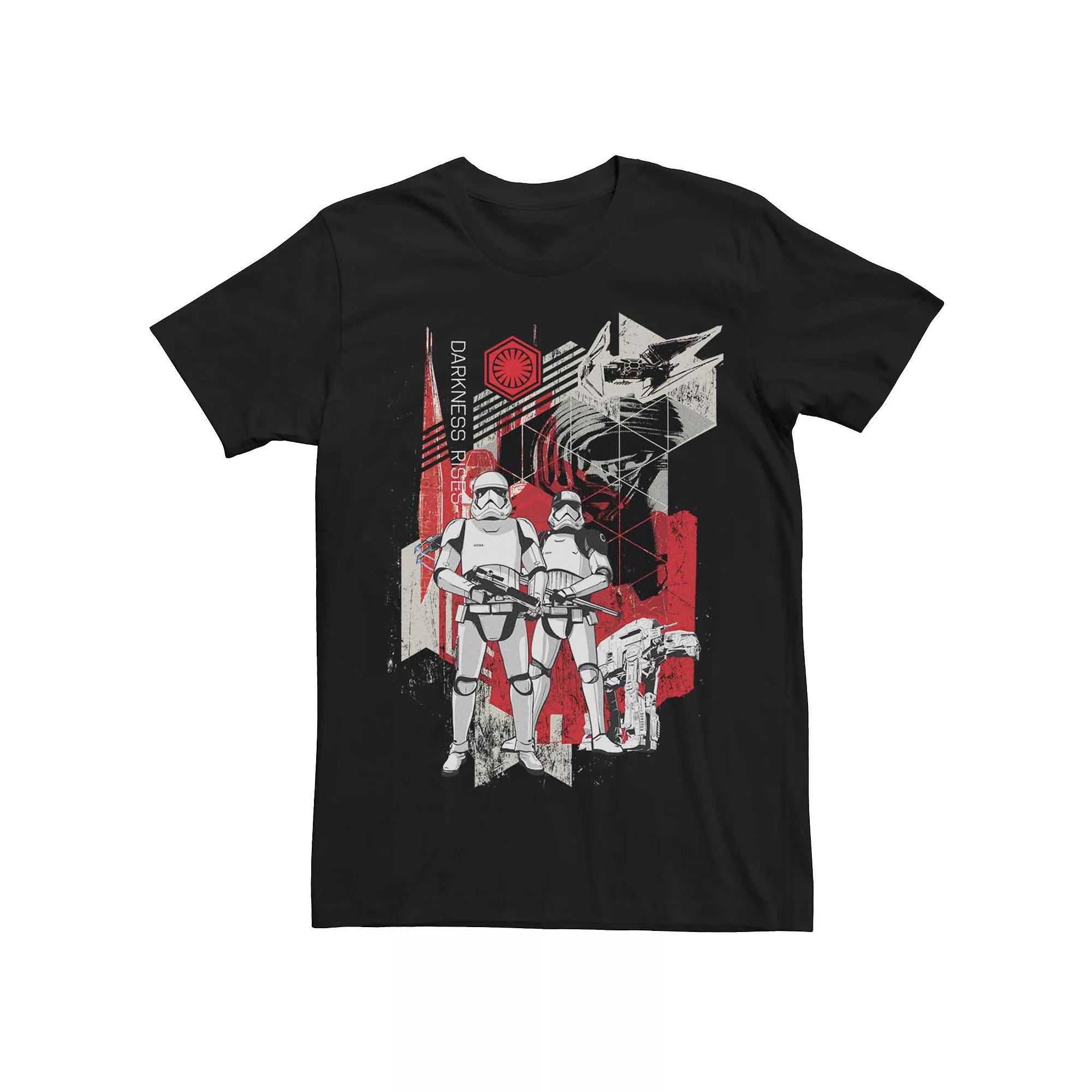 Men's Star Wars First Order Troopers Darkness Rises Poster Tee, Size: Large, Black Product Image