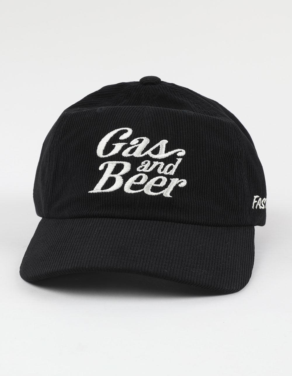 FASTHOUSE Tavern Dad Corduroy Strapback Hat - BLACK Product Image