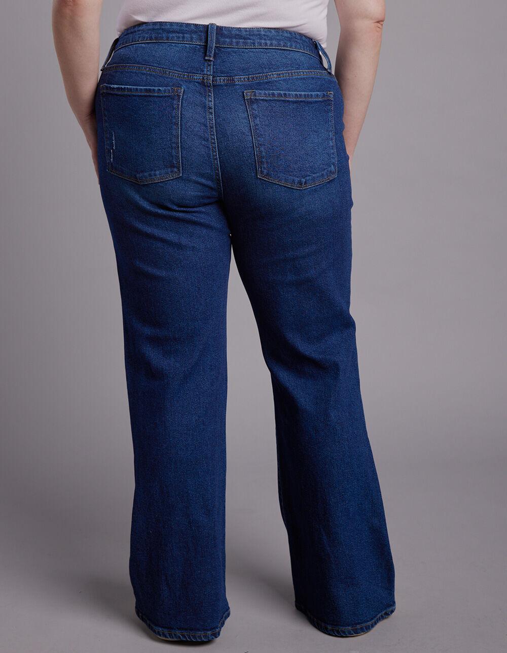 RSQ Womens Low Rise Flare Jeans - DARK WASH Product Image