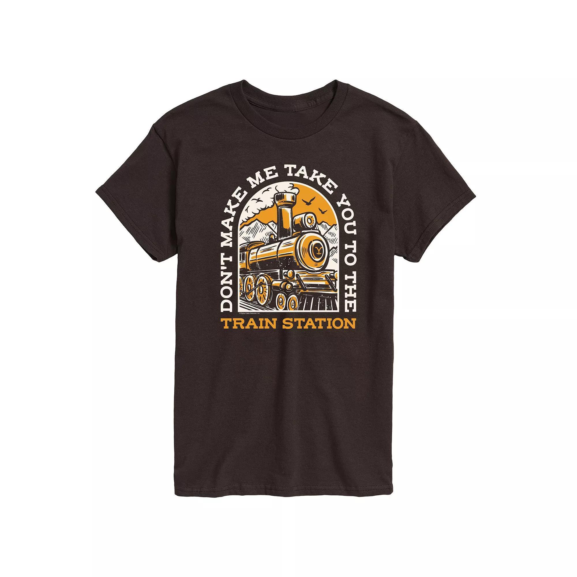 Mens Yellowstone Take You Train Station Graphic Tee Product Image
