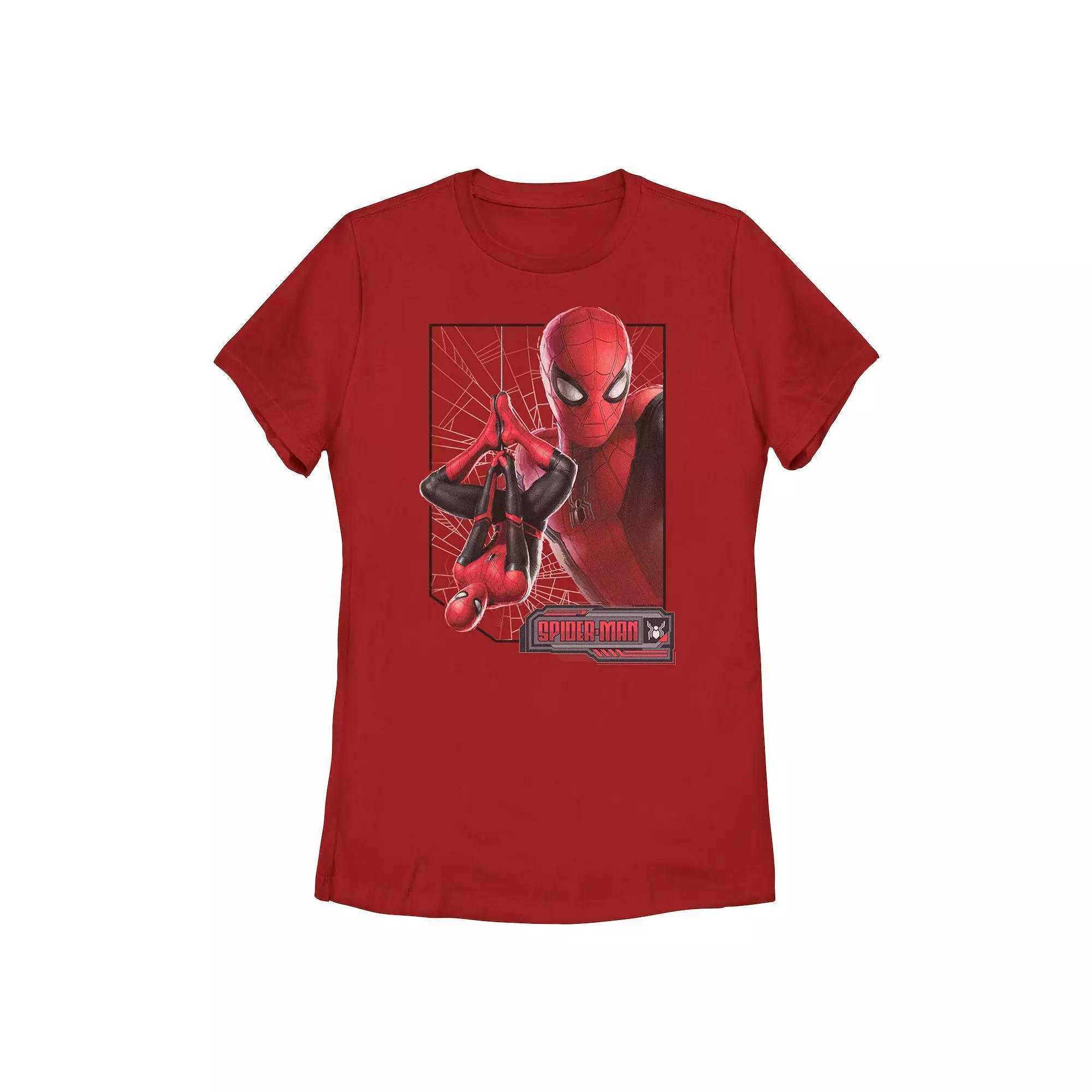 Juniors' Marvel Spider-Man Far From Home Pose Poster Graphic Tee, Girl's, Size: XL, Red Product Image