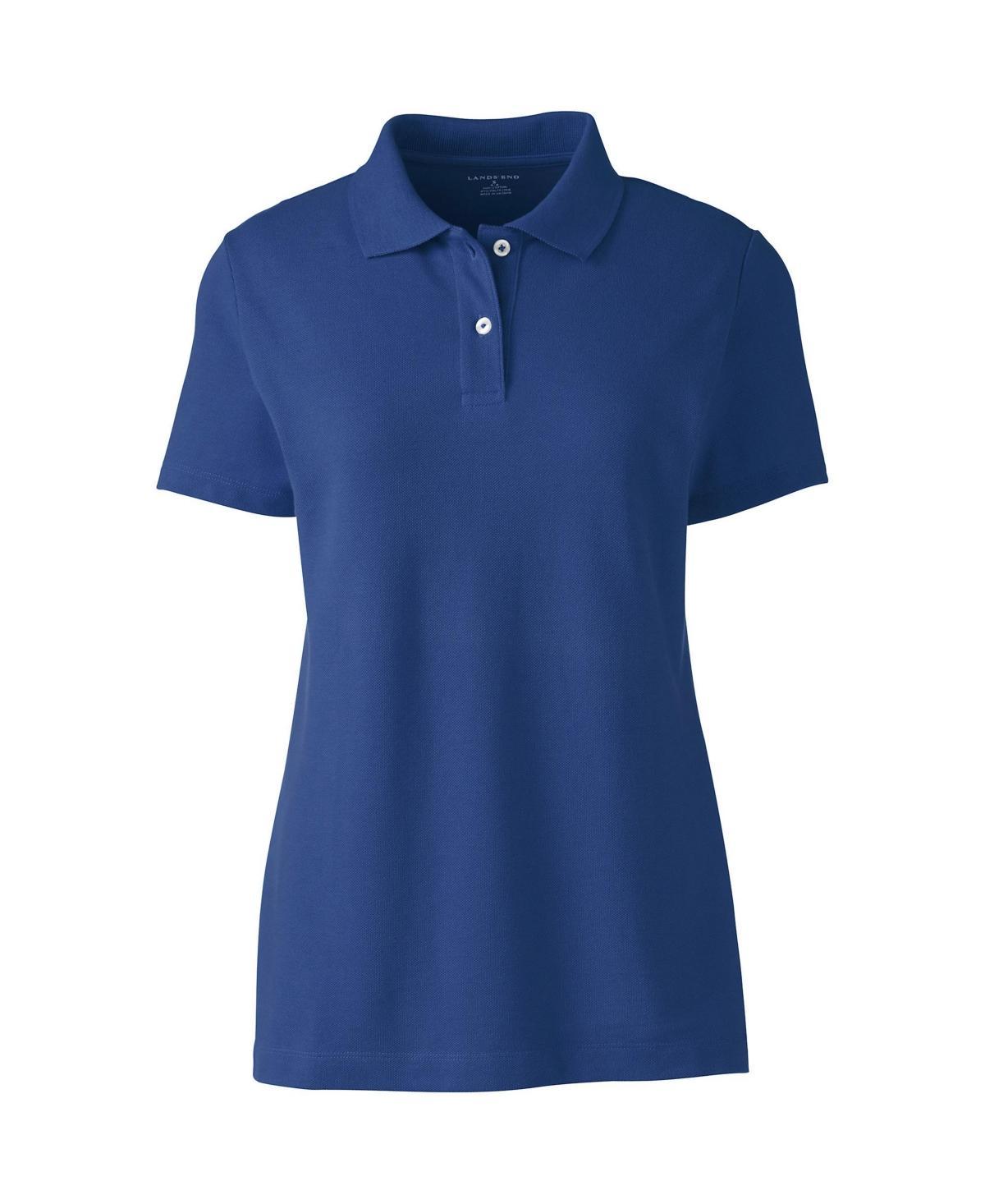 Women's Lands' End Short Sleeve Basic Mesh Polo Shirt, Size: XL, Vibrant Green Product Image