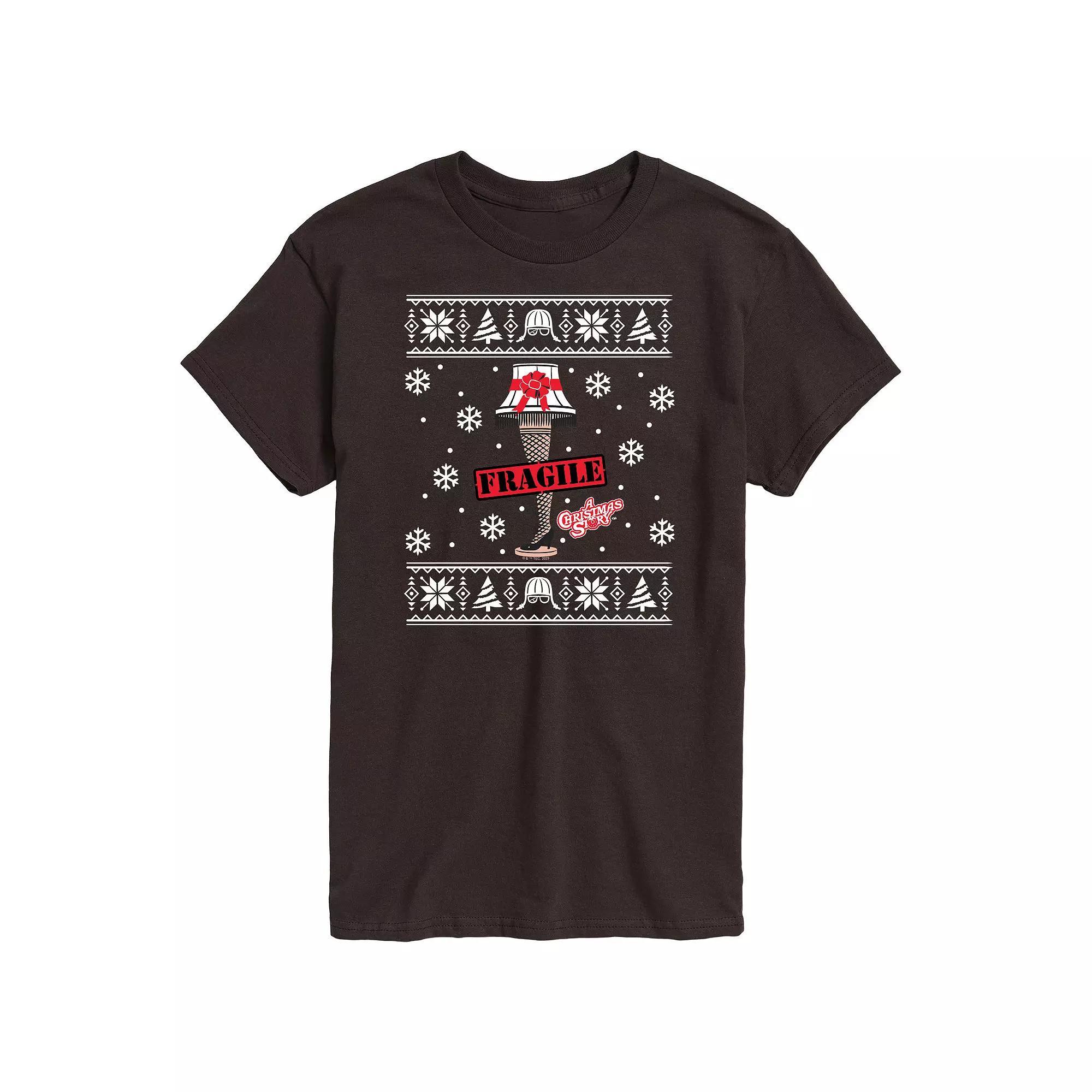 Big & Tall A Christmas Story Fragile Christmas Leg, Men's, Size: Large Tall, Royal Blue Product Image