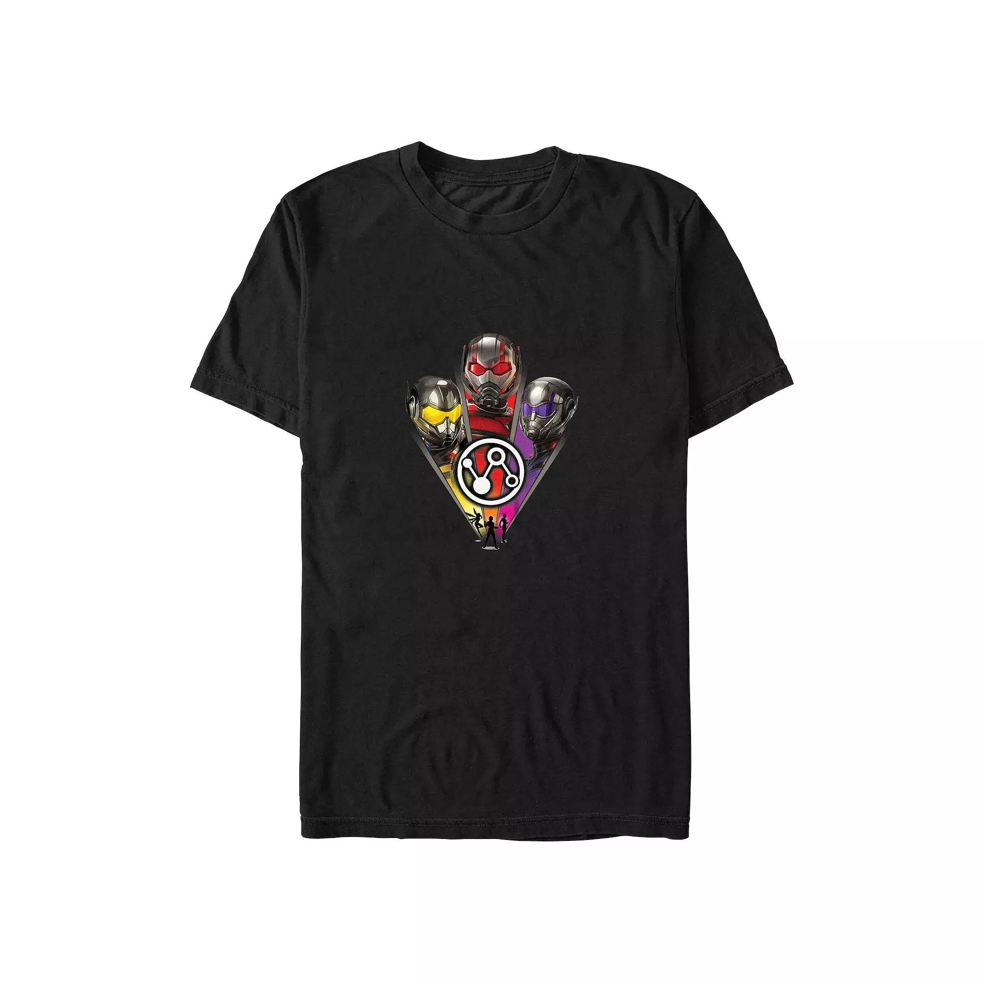 Men's Marvel Ant-Man And The Wasp: Quantumania Cassie And Ant-Man Helmets Tee, Size: Medium, Blue Product Image