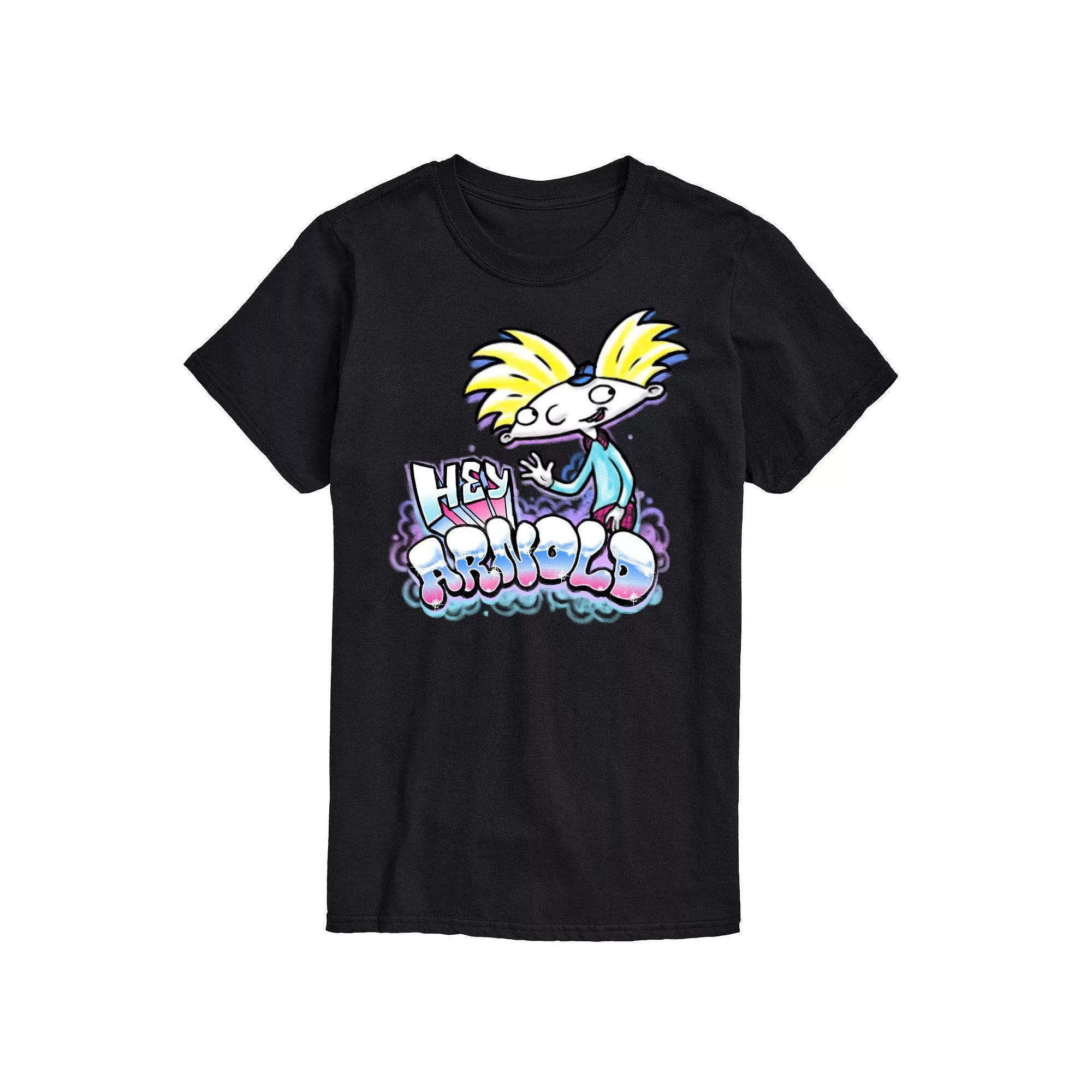 Big & Tall Hey Arnold! Airbrush Arnold Portrait Graphic Tee, Mens Product Image