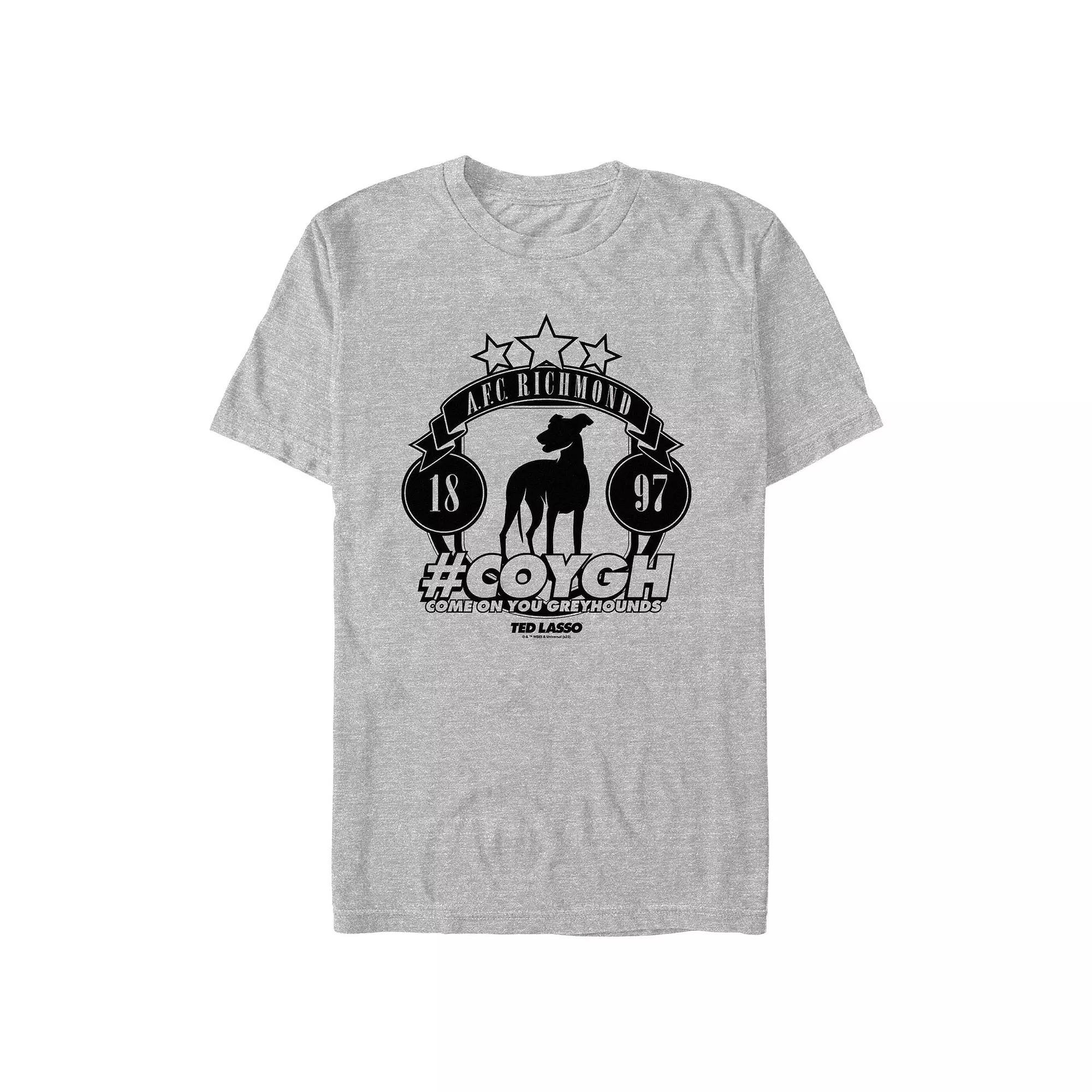 Men's Ted Lasso Richmond COYGH Graphic Tee, Size: XL, Athletic Grey Product Image