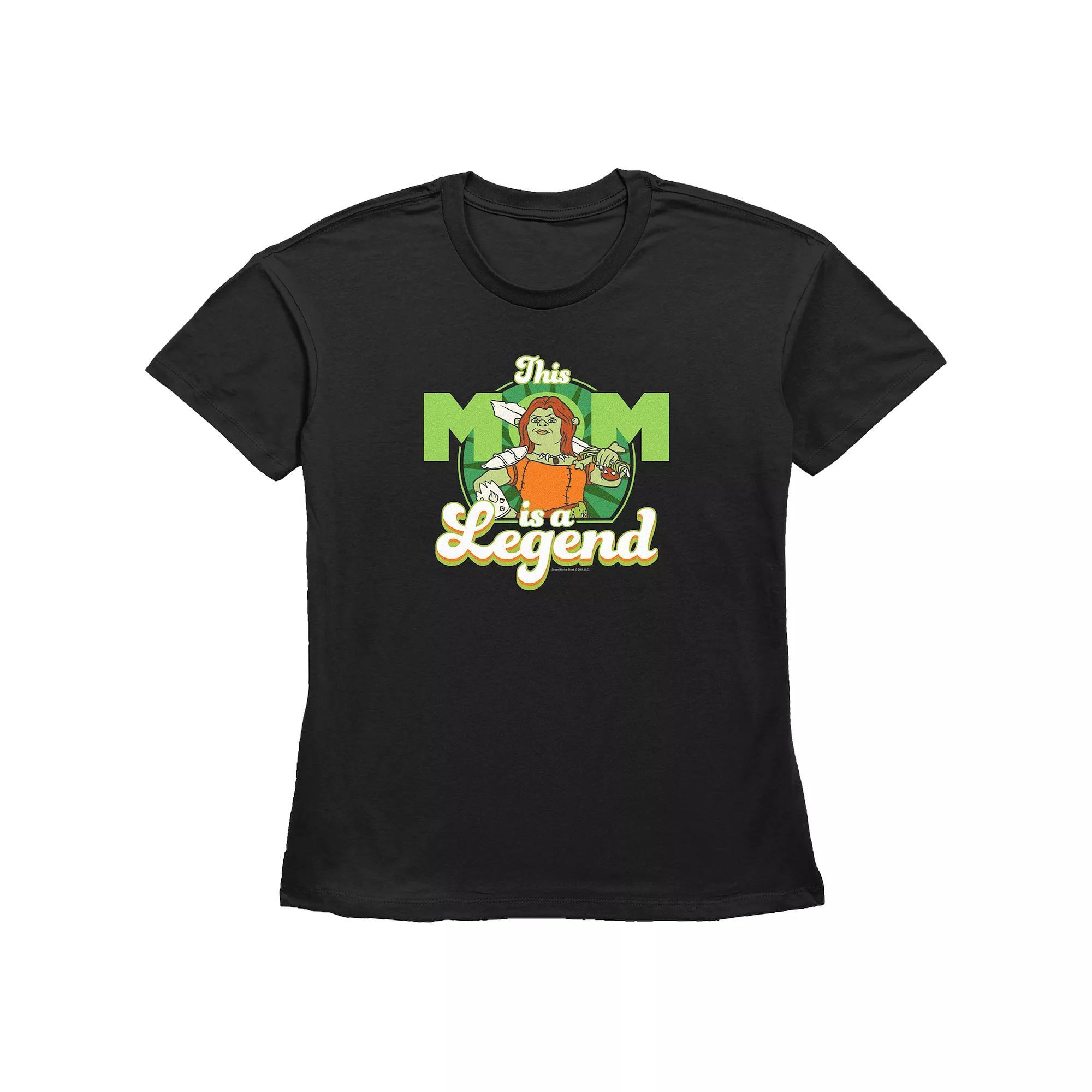 Women's Shrek This Mom Is A Rebel Basic Fit Graphic Tee, Size: XL, Black Product Image