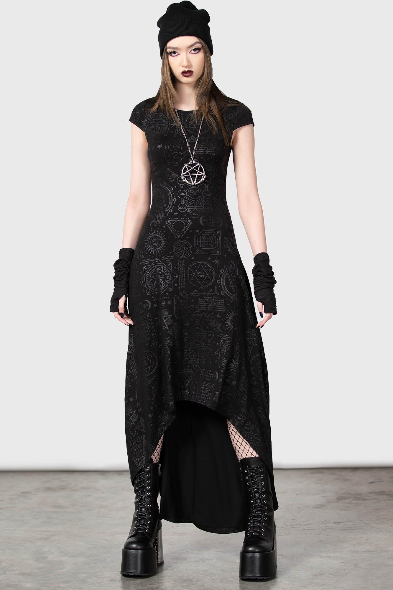 Deadly Dana Maxi Dress / Black / 95% Rayon, 5% Elastane Product Image