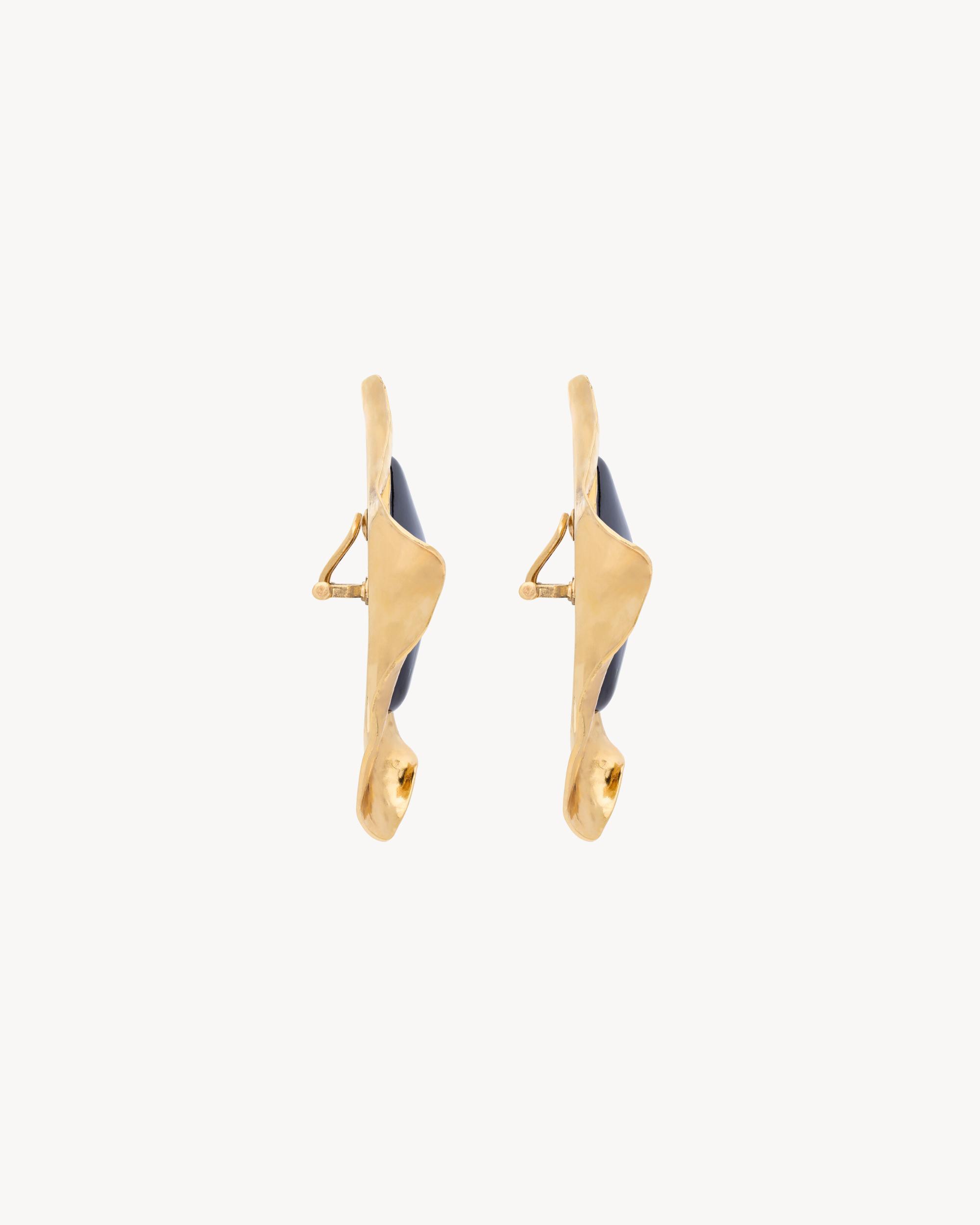 cabochon earrings in resin and metal Product Image