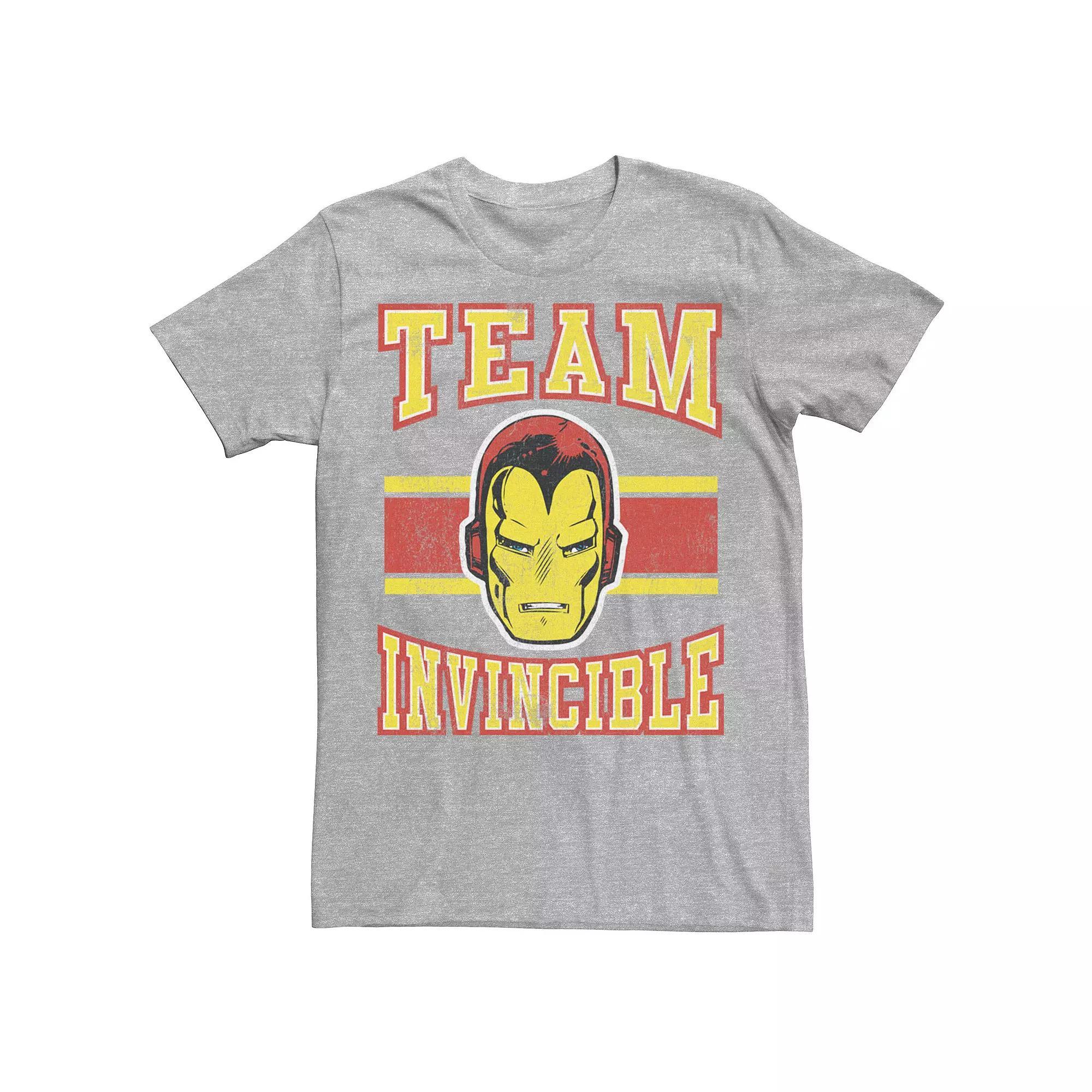 Men's Marvel Classic Team Invincible Iron-Man Tee, Size: XL, Athletic Grey Product Image