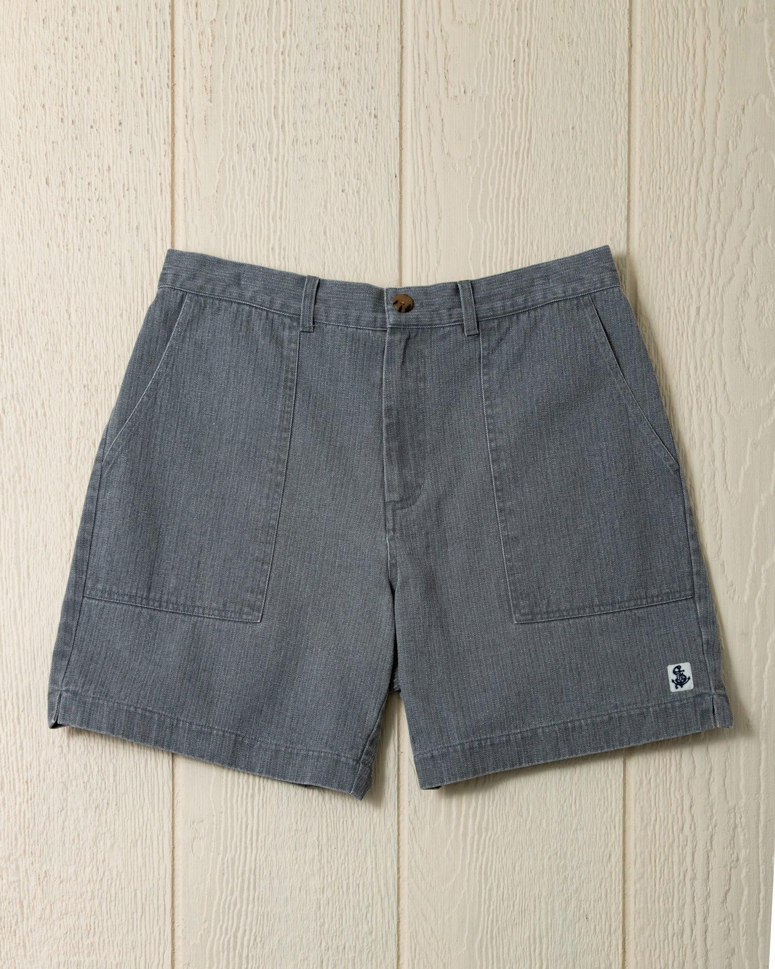Ventura Short in Graphite Salt Washed Herringbone Product Image