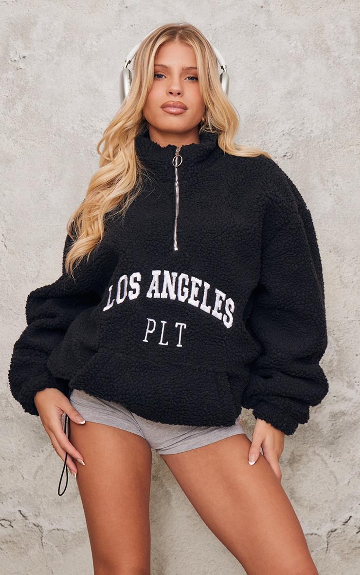 Black Quarter Zip Pocket Detail Fleece Product Image