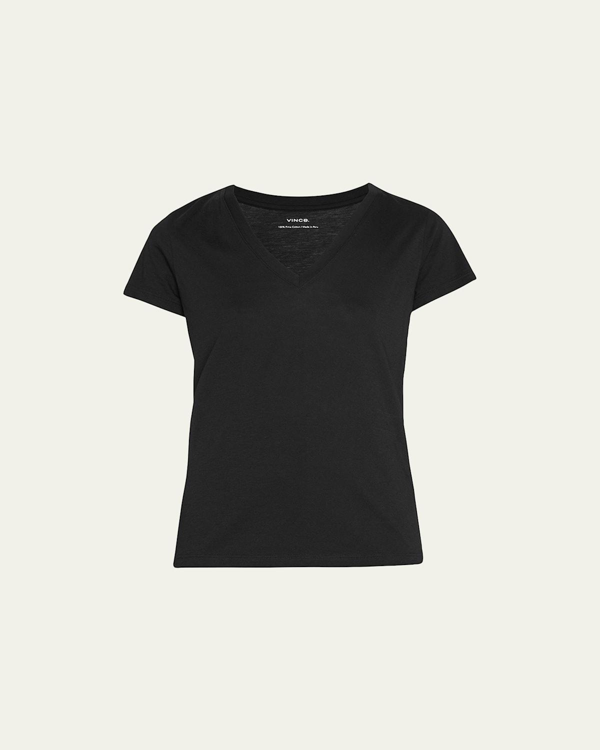 Essential Pima Cotton V-Neck Tee Product Image