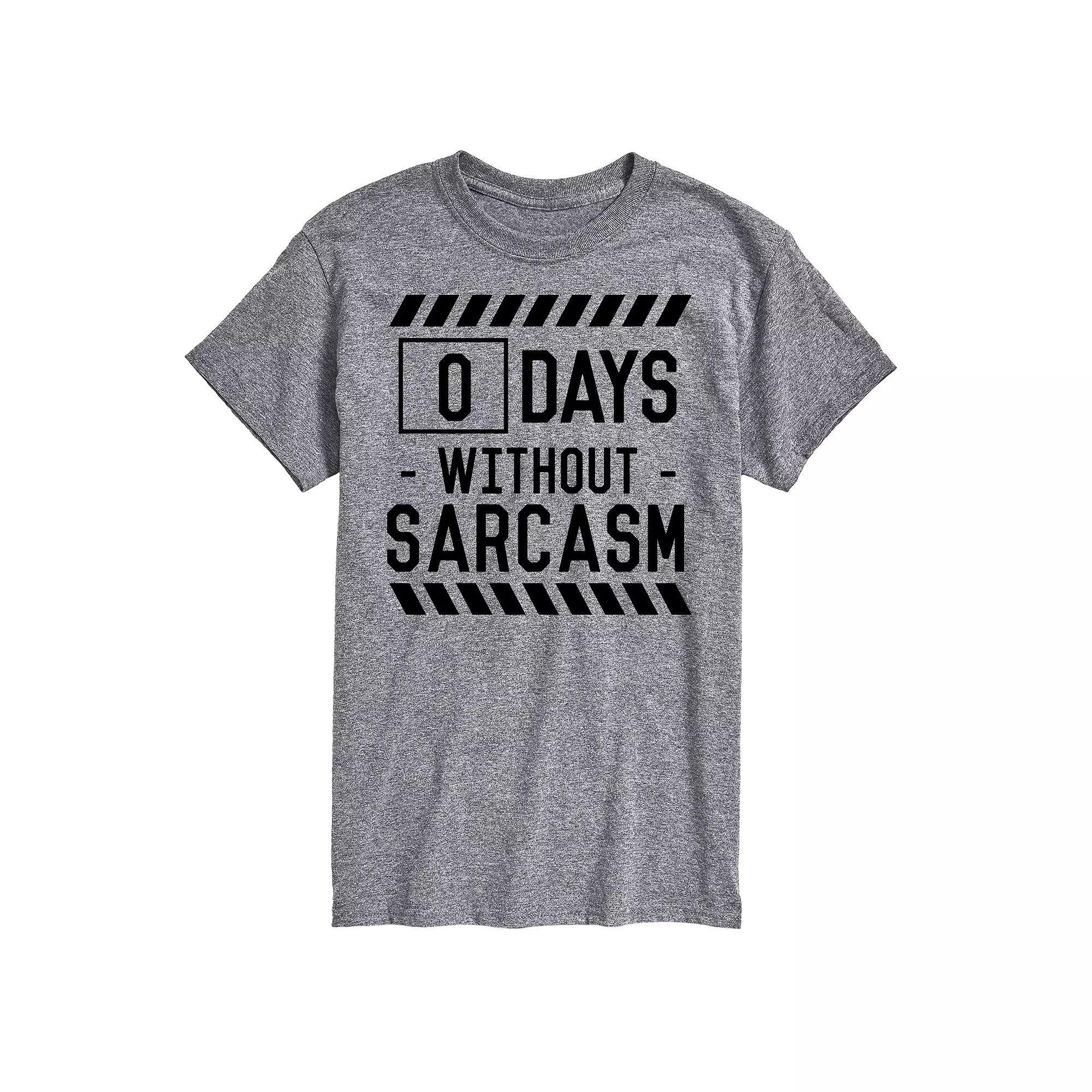 Men's 0 Days Without Sarcasm Tee, Size: XL, Red Product Image