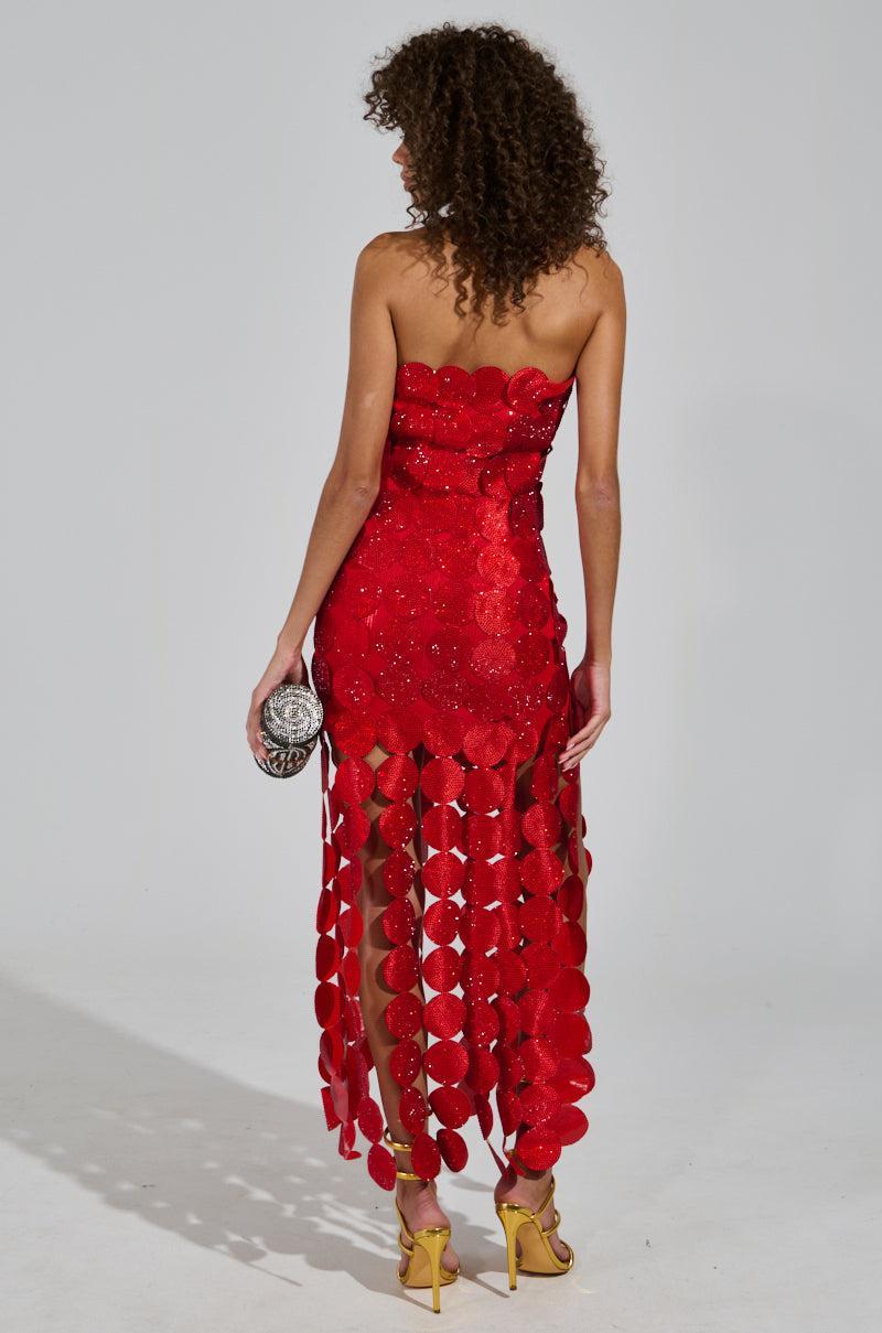 SHE IS THE MOMENT RHINESTONE MAXI DRESS Product Image