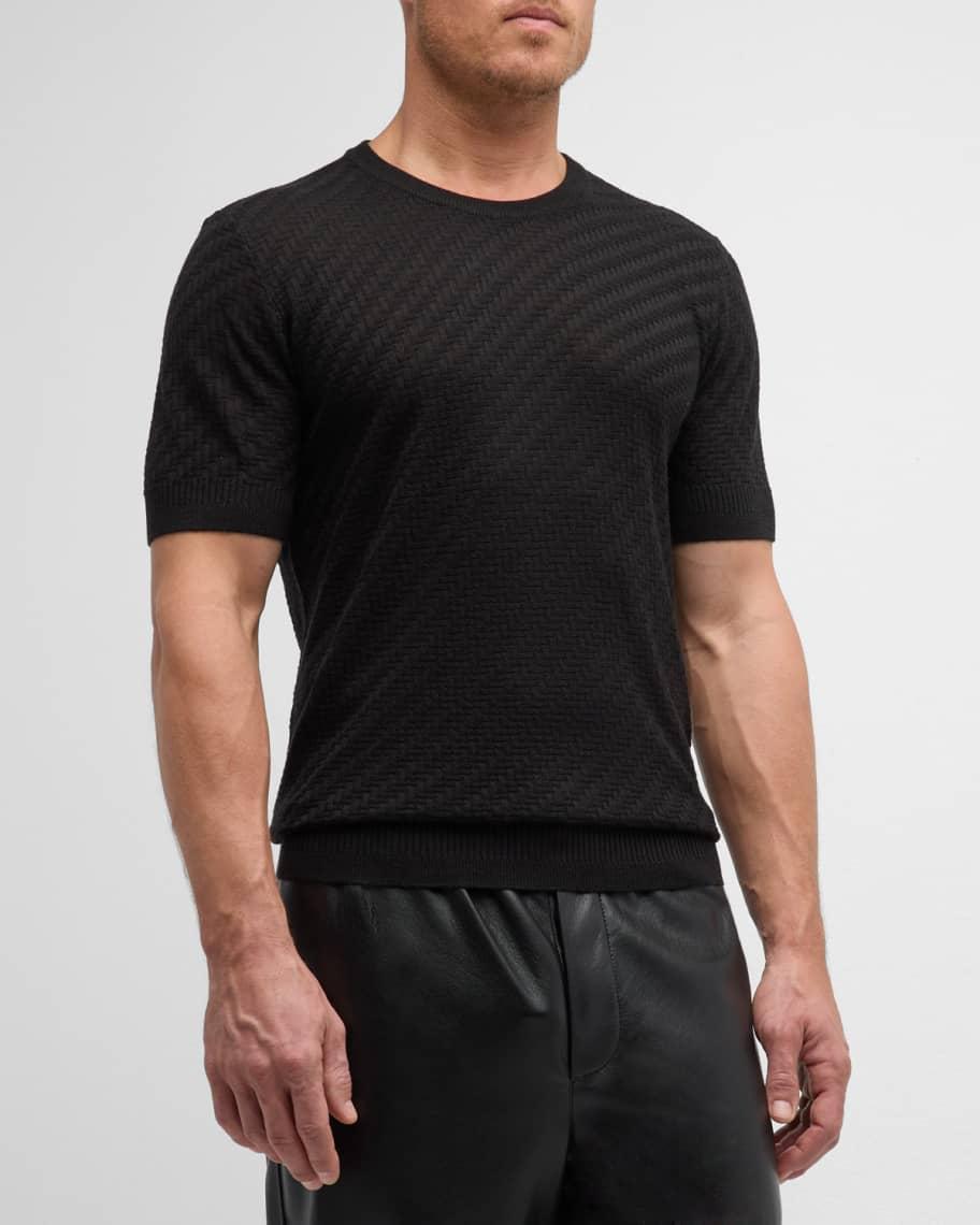 Mens Woven Crewneck T-Shirt Product Image