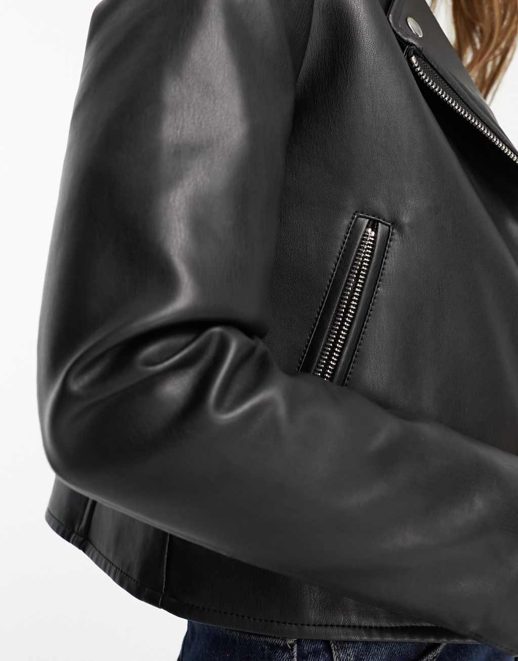 ASOS DESIGN ultimate faux leather biker jacket Product Image