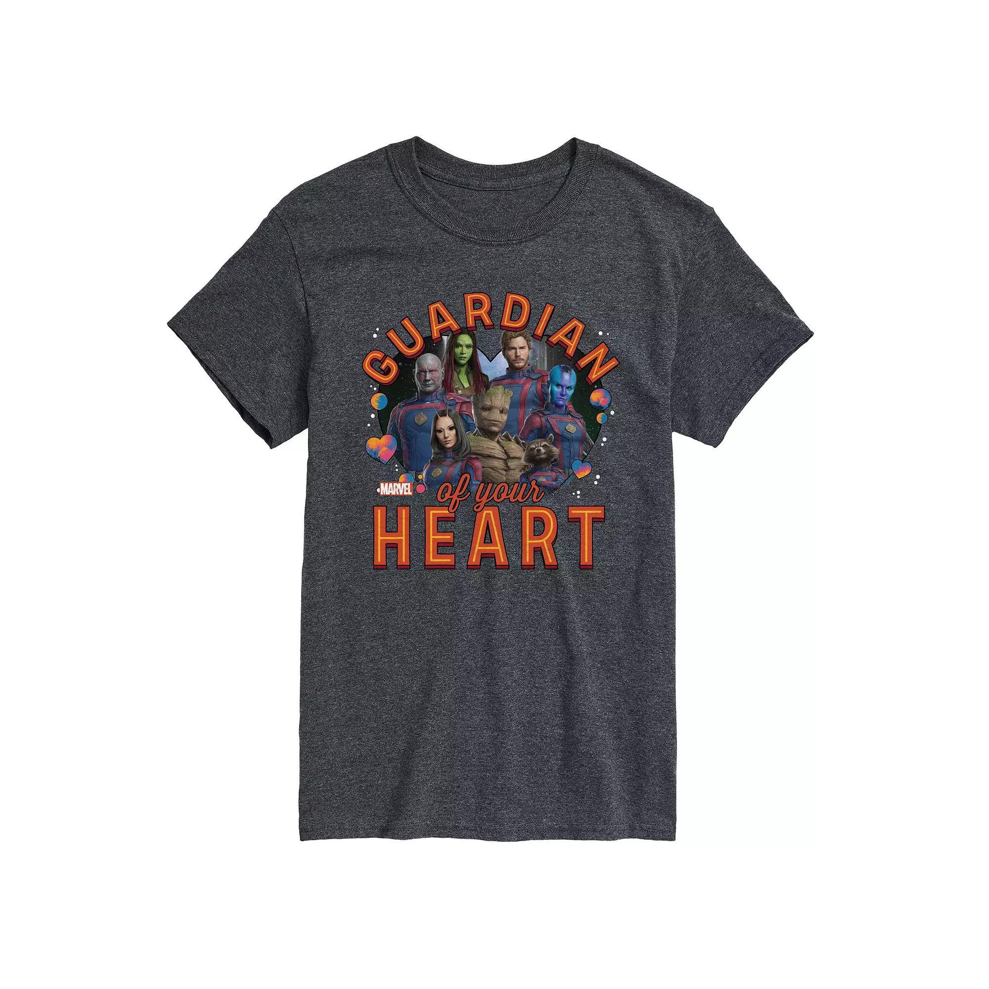 Mens Marvel Guardians Of The Galaxy Guardian Of Your Heart Graphic Tee Heather Grey Product Image