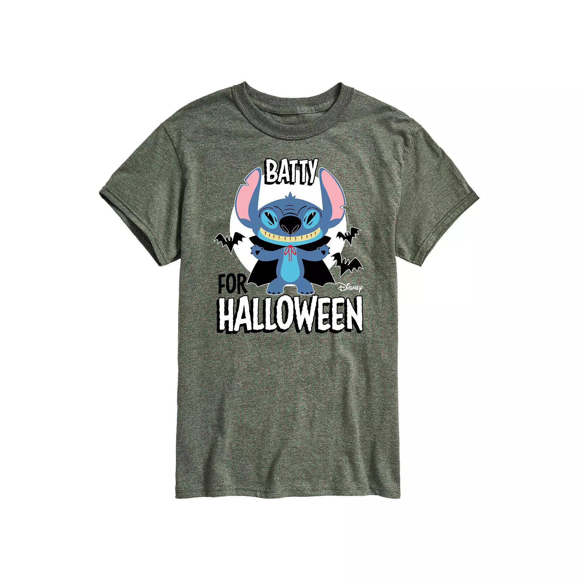Disneys Lilo & Stitch Mens Batty For Halloween Tee Product Image