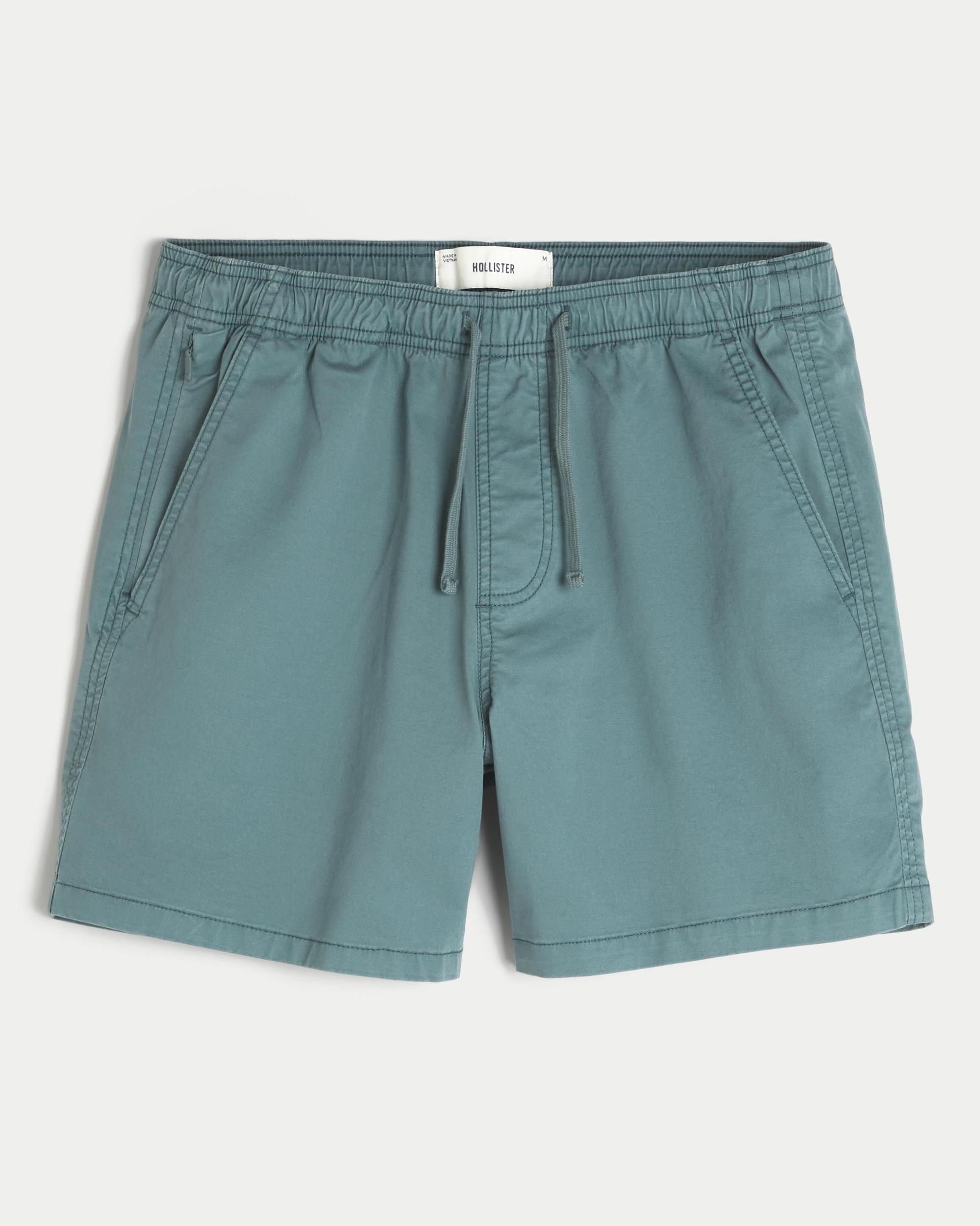 Mid-Thigh Twill Pull-On Shorts Product Image