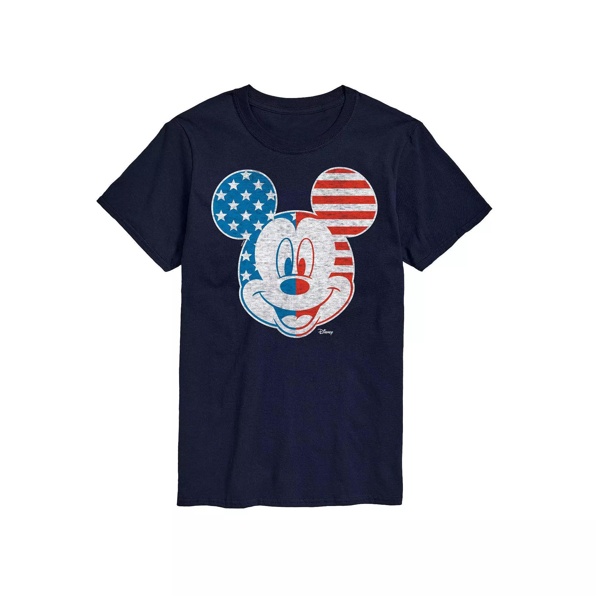 Disney's Mickey Mouse Men's Face America Graphic Tee, Size: XXL, Gray Product Image
