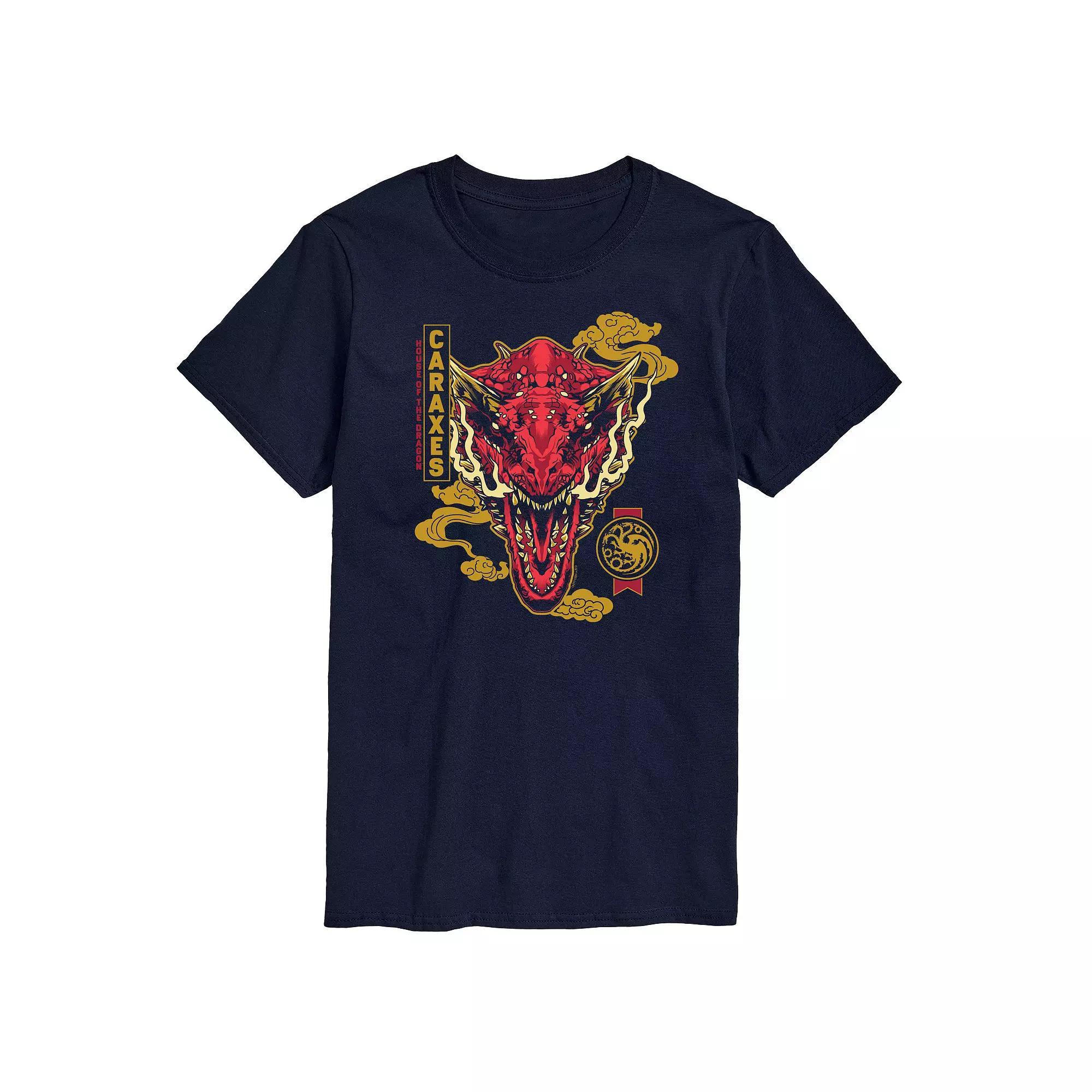 Mens House Of Dragon Caraxes Badge Graphic Tee Blue Product Image