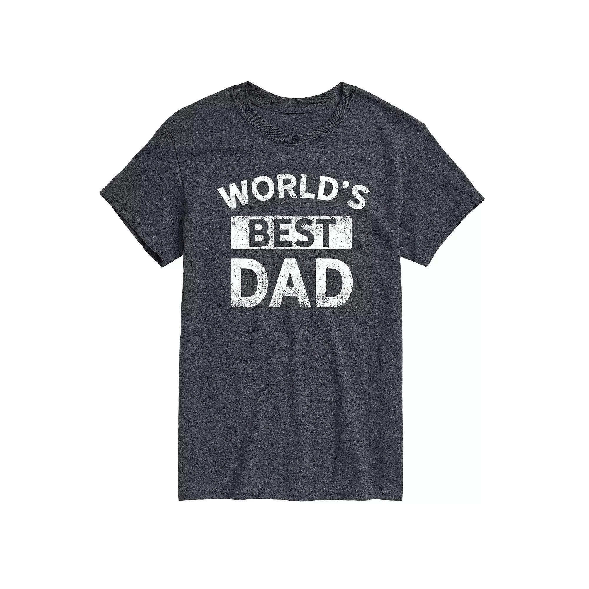 Big & Tall Worlds Best Dad Tee, Mens Product Image