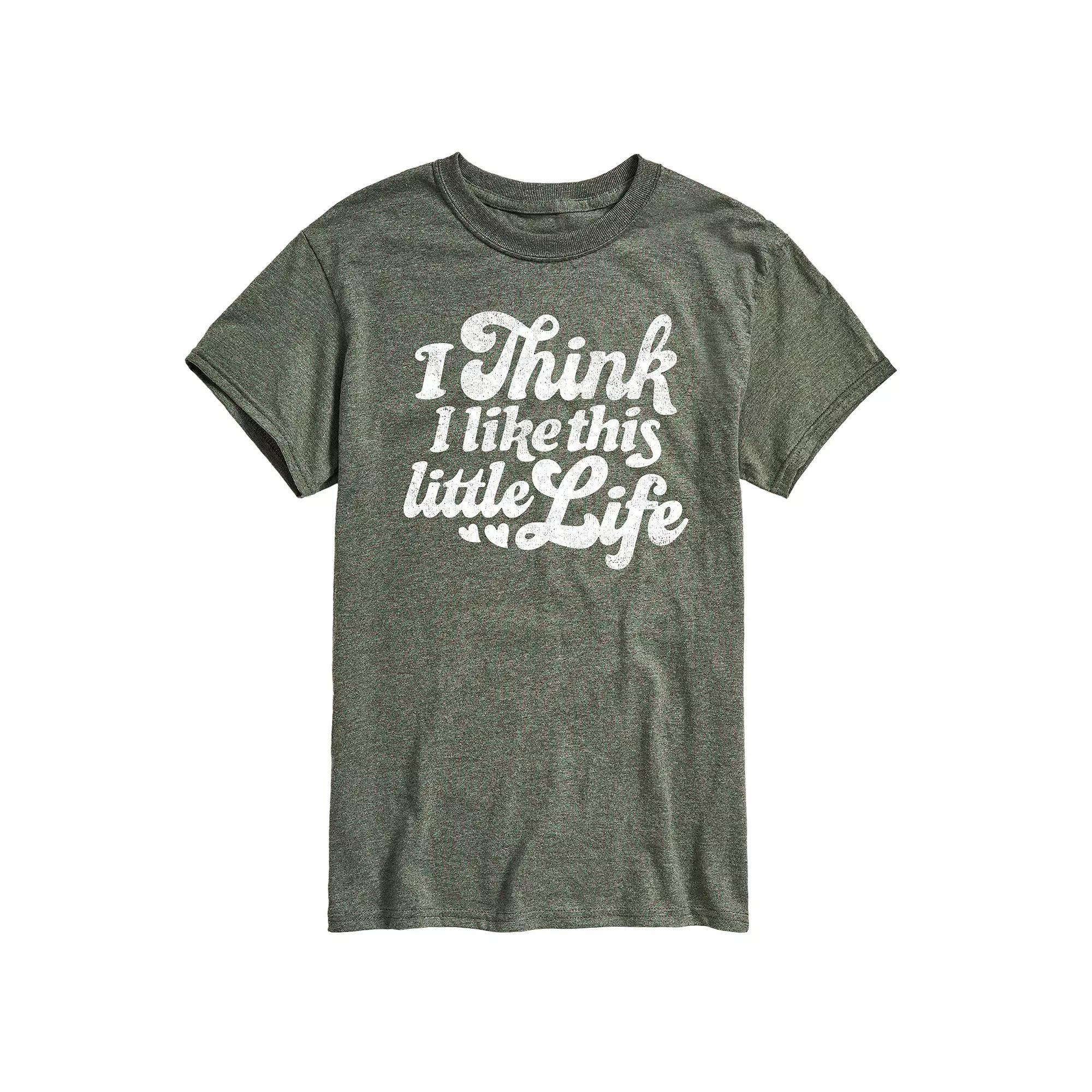 Men's I Think I Like This Little Life Graphic Tee, Size: Small, Grey Green Product Image