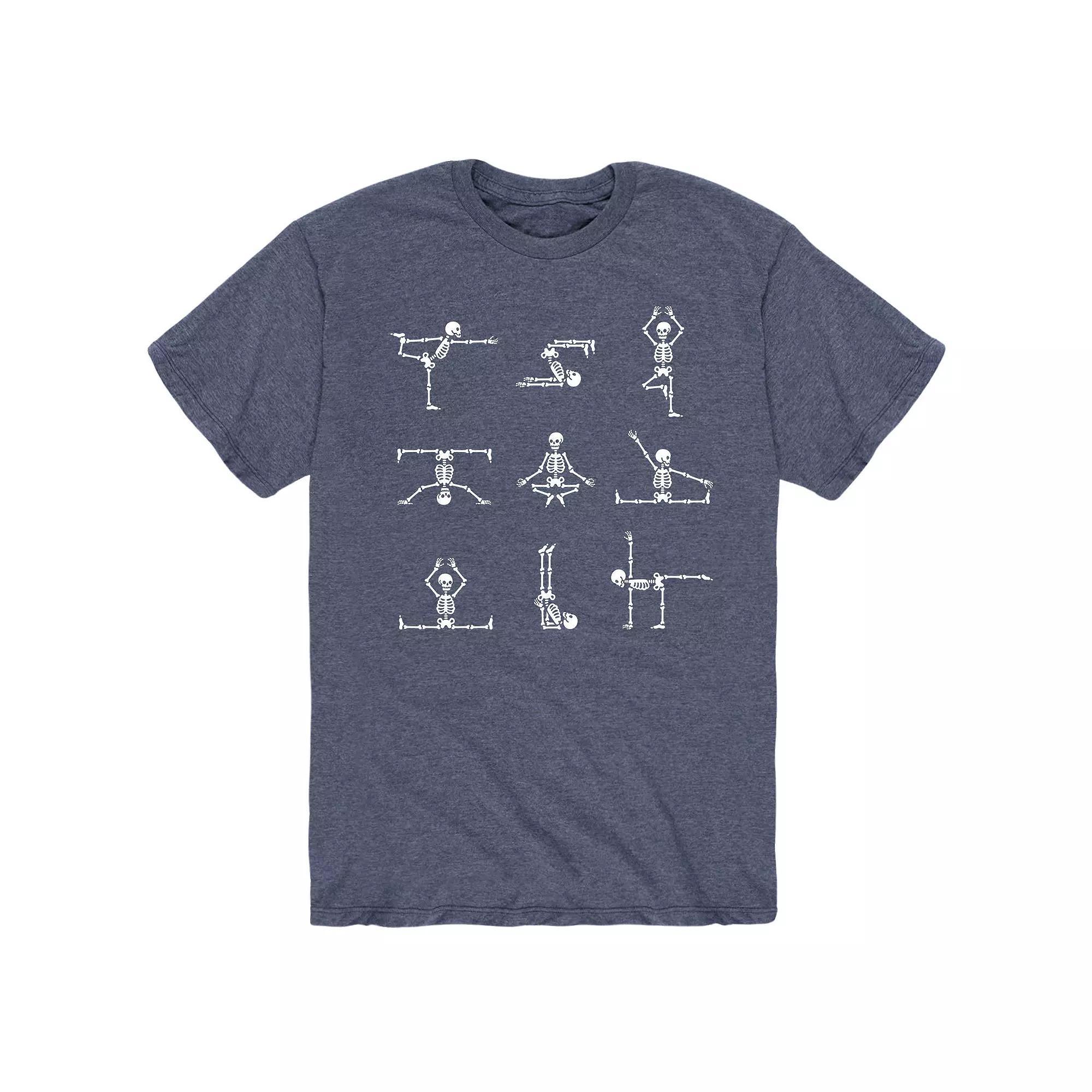 Mens Skeleton Yoga Poses Tee Product Image