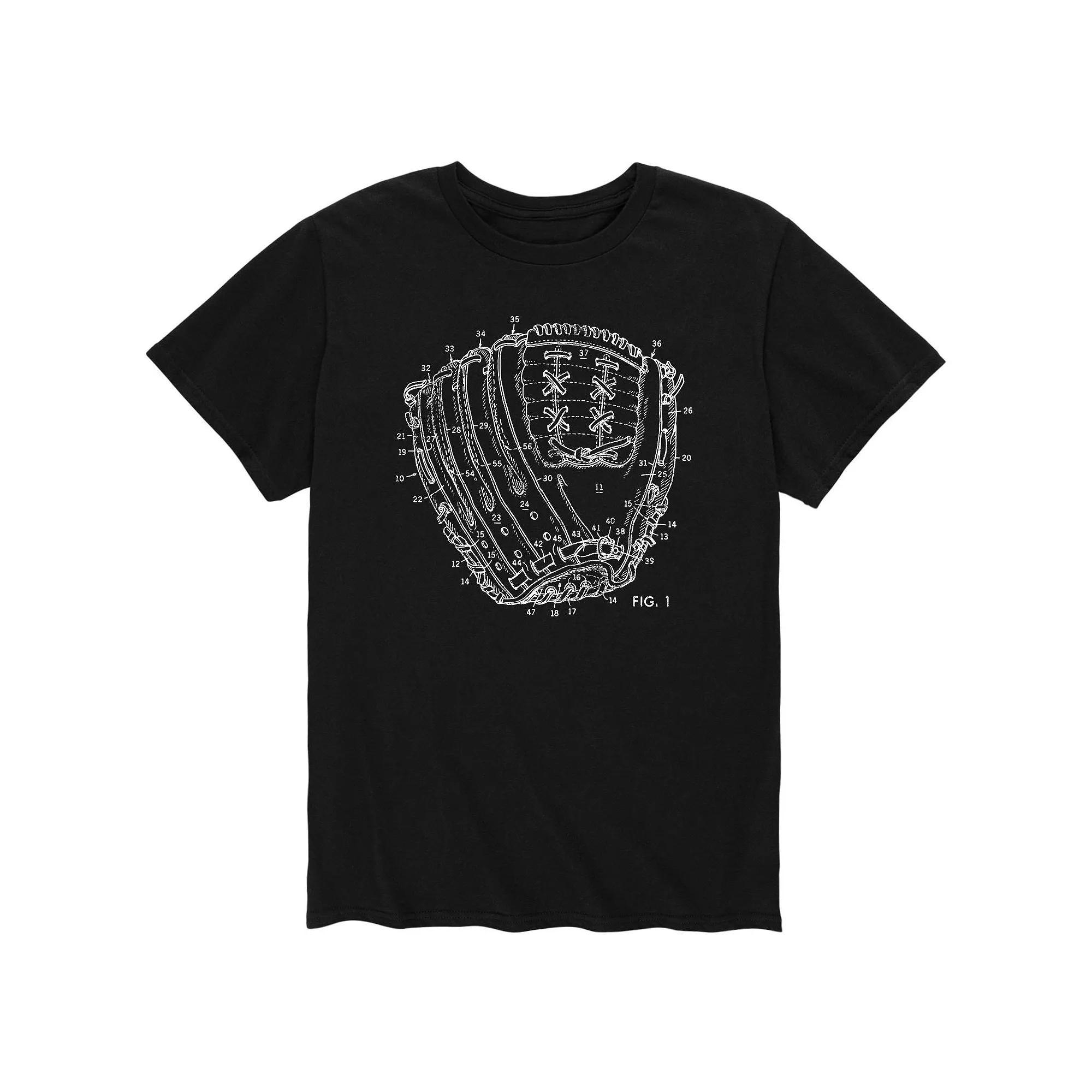 Mens Ball Glove Rendering Tee Product Image