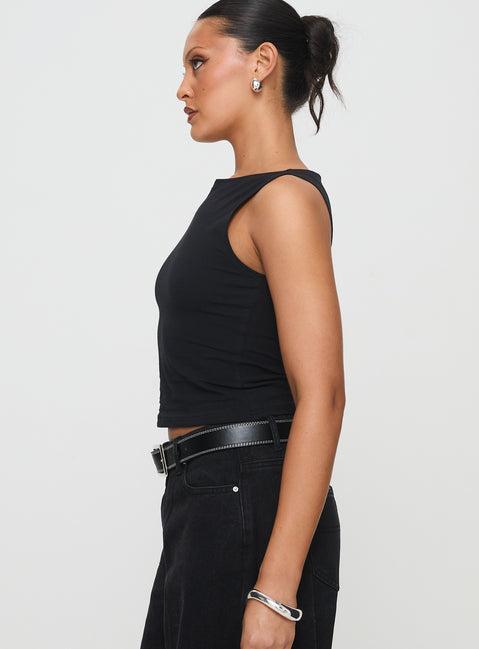 Bleeker High Neck Top Black Product Image