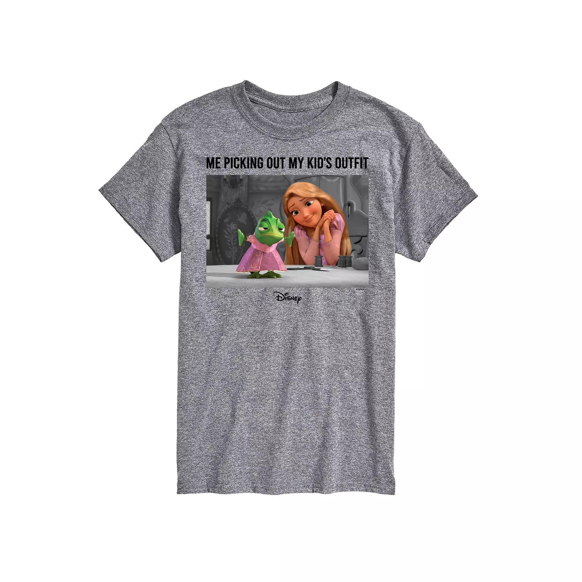 Disney Princess Big & Tall Picking Out Kids Outfit Graphic Tee, Men's, Size: 4XB, Gray Product Image