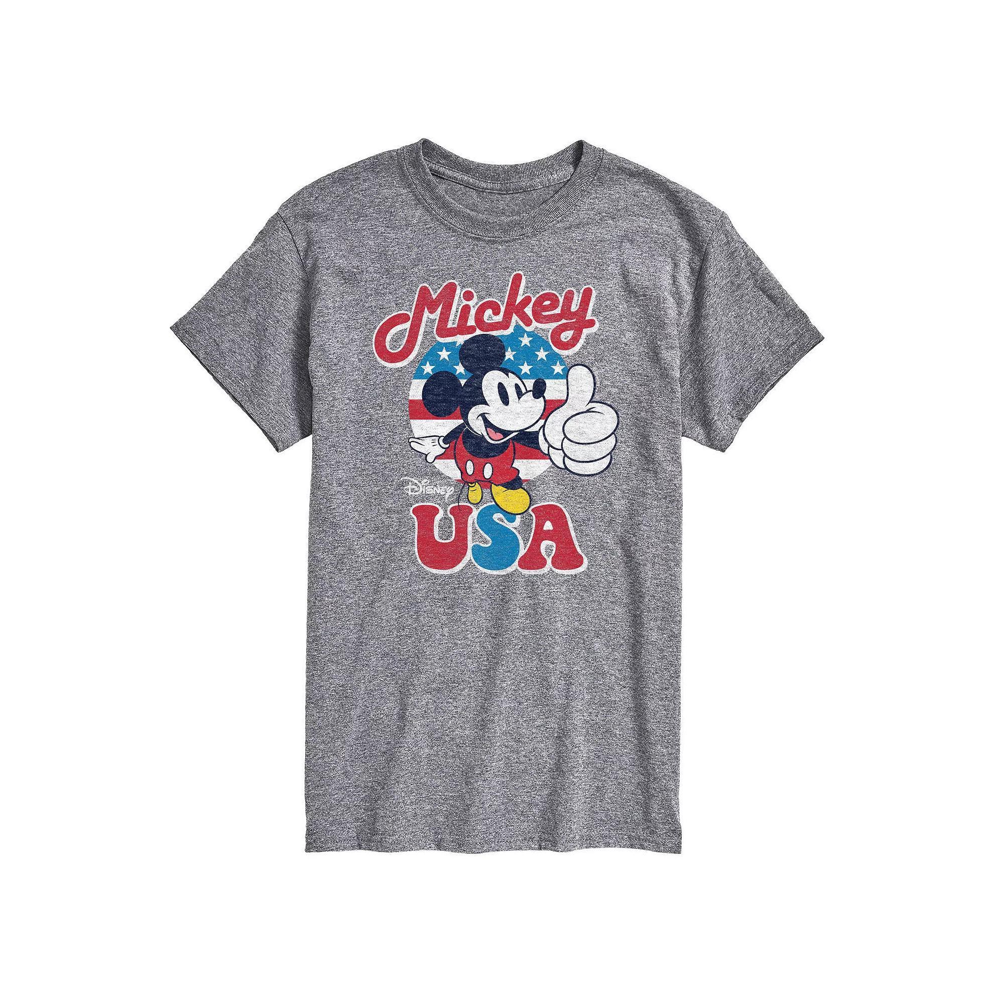 Disney's Mickey Mouse Men's USA Graphic Tee, Size: XXL, Gray Product Image