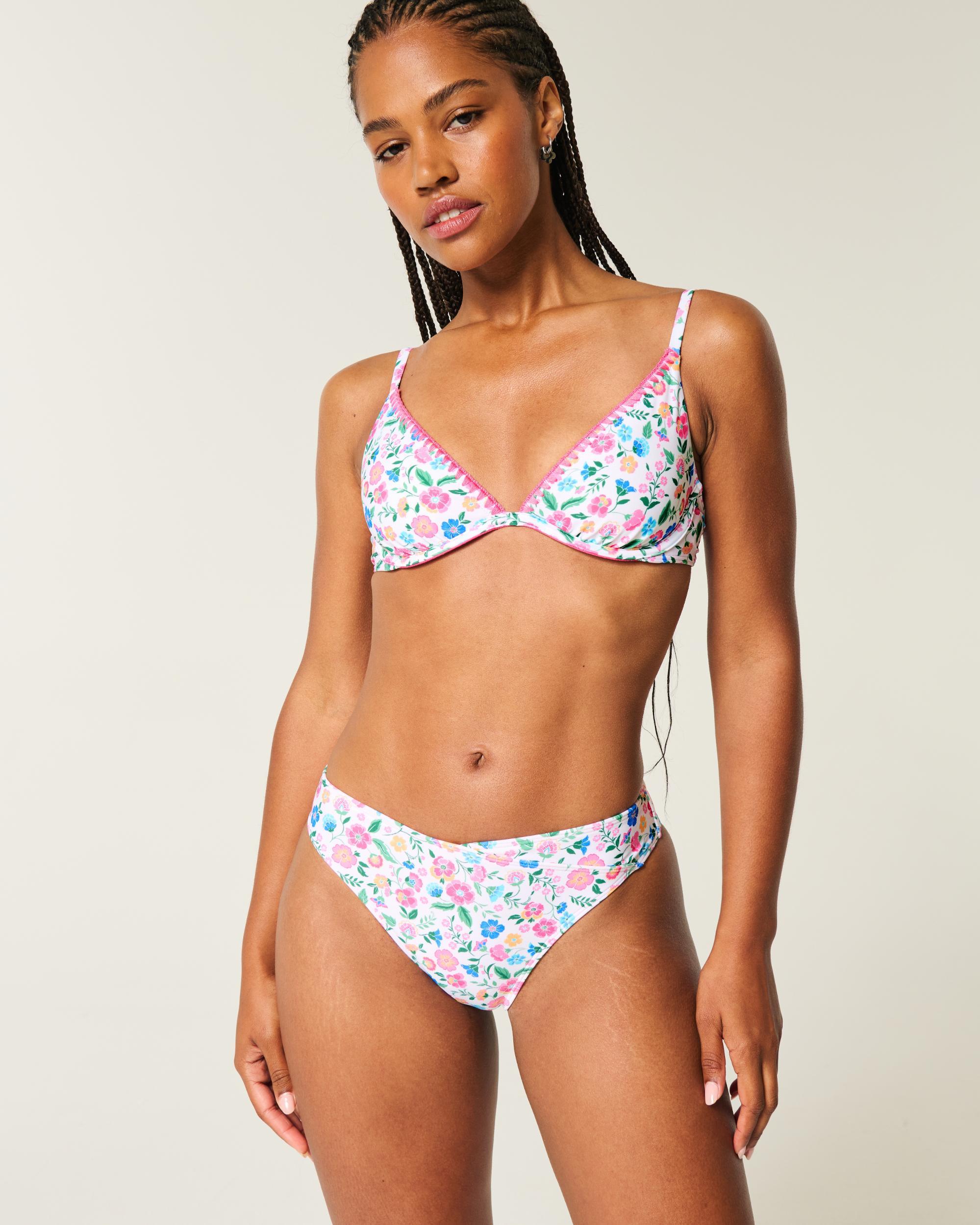 Curvy High-Leg High-Waist Cheeky Bikini Bottom Product Image