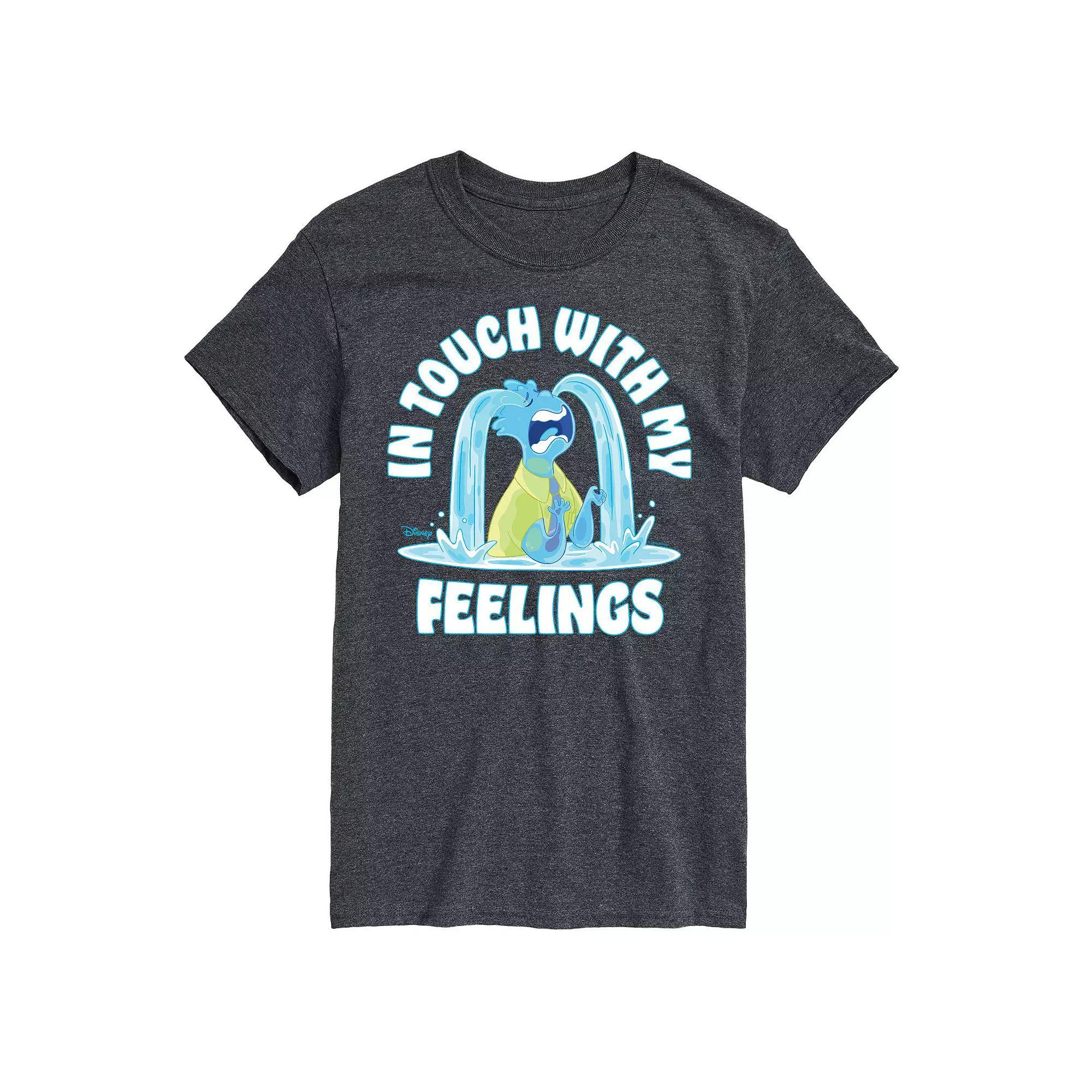 Disneys Elemental Big & Tall Feelings Graphic Tee, Mens Blue Product Image