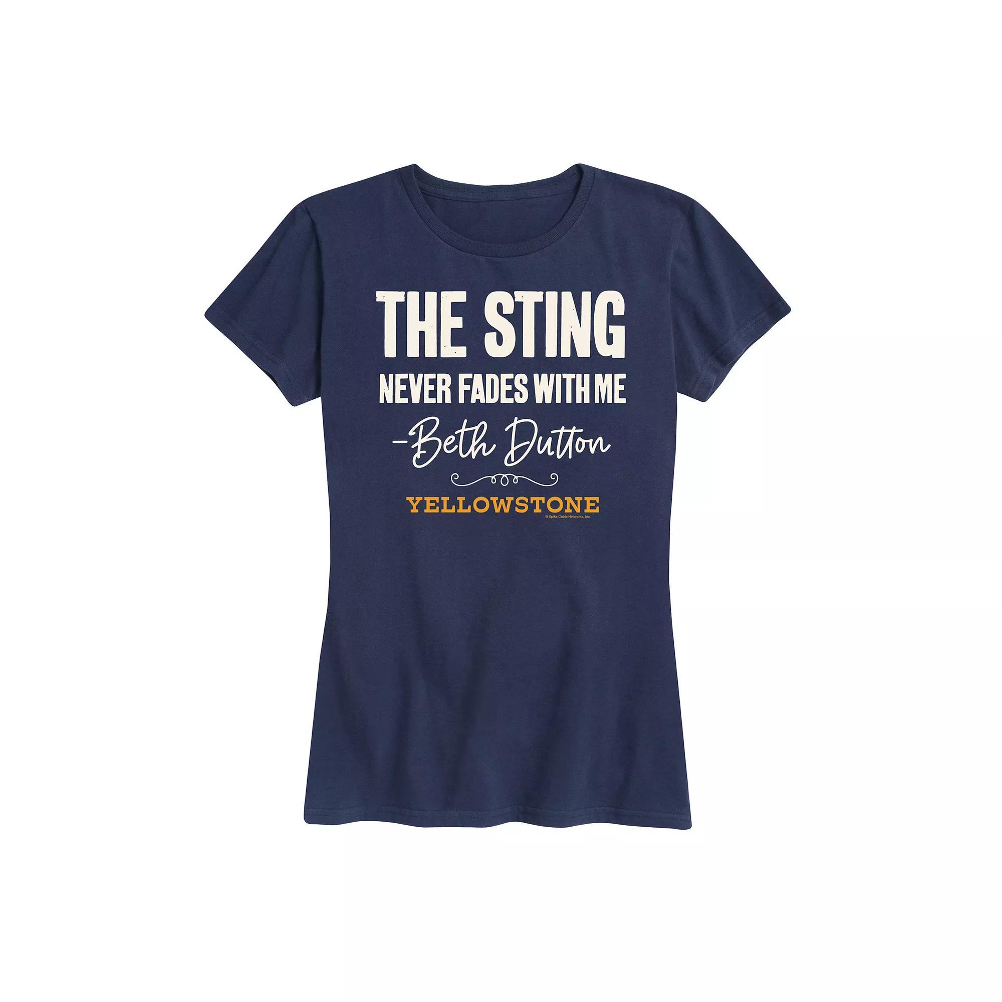 Womens Yellowstone Sting Never Fades Graphic Tee Blue Product Image