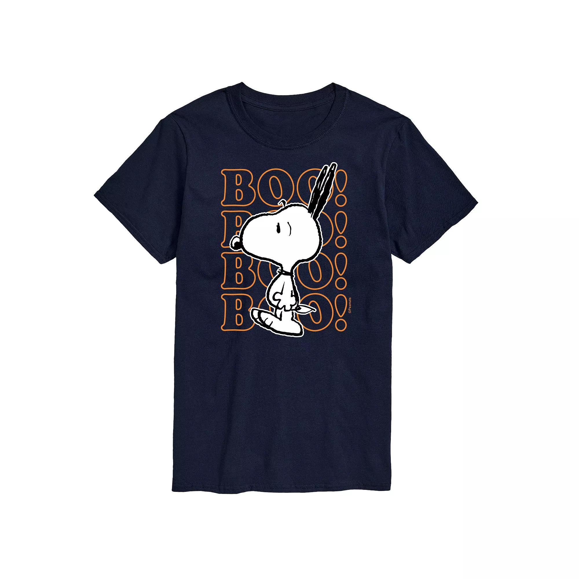Big & Tall Peanuts Boo! Tee, Mens Blue Product Image