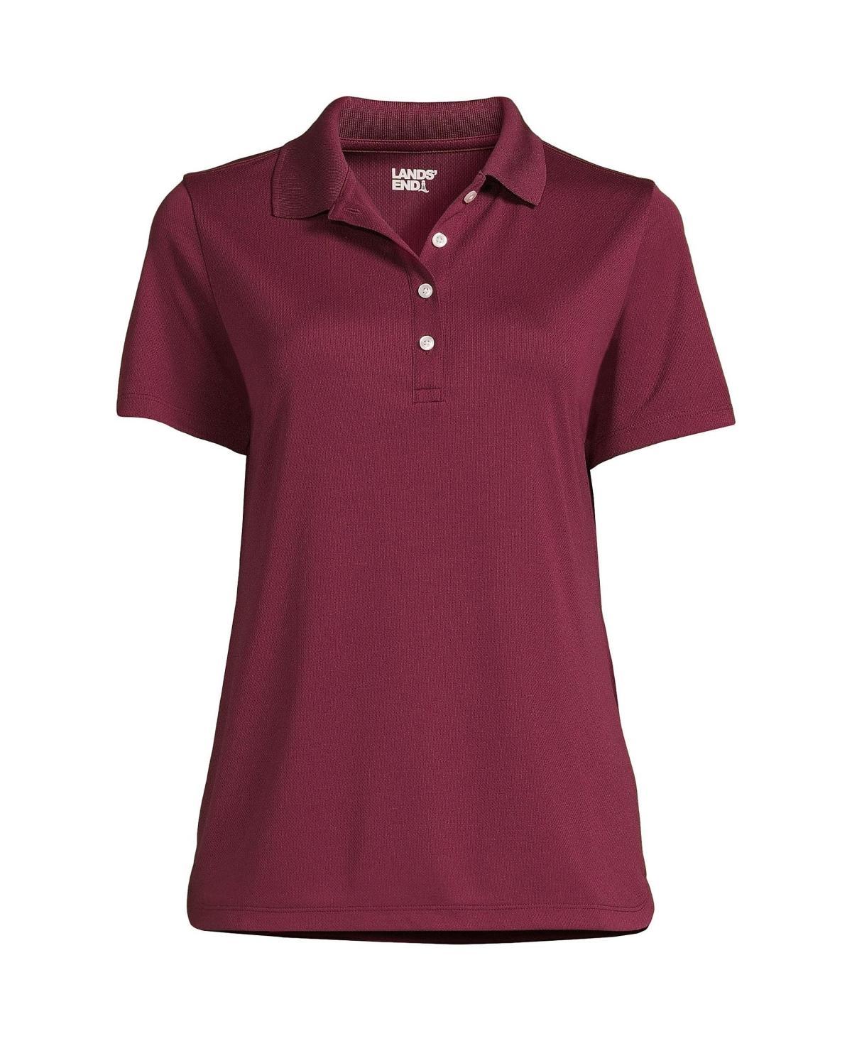 Women's Lands' End Short Sleeve Solid Active Polo Shirt, Size: XL, True Blue Product Image