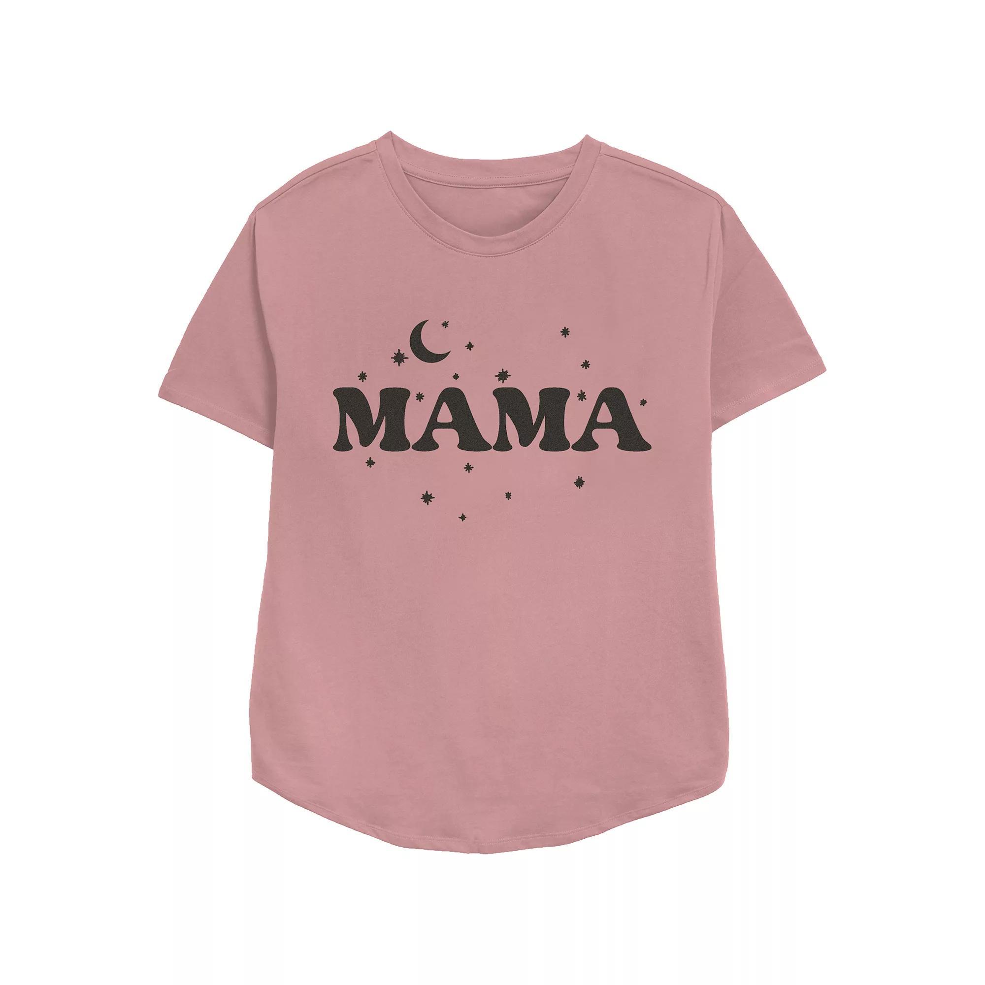 Women's Mama Relaxed Fit Graphic Tee, Size: XL, Pink Product Image