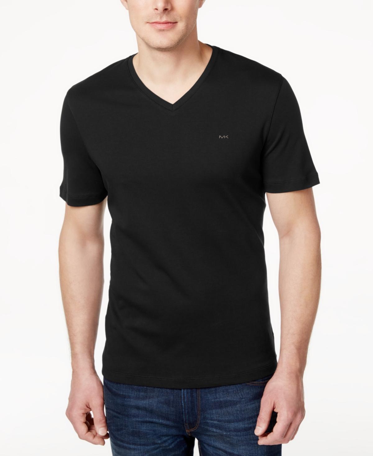 Michael Kors Mens V-Neck Liquid Cotton T-Shirt Product Image